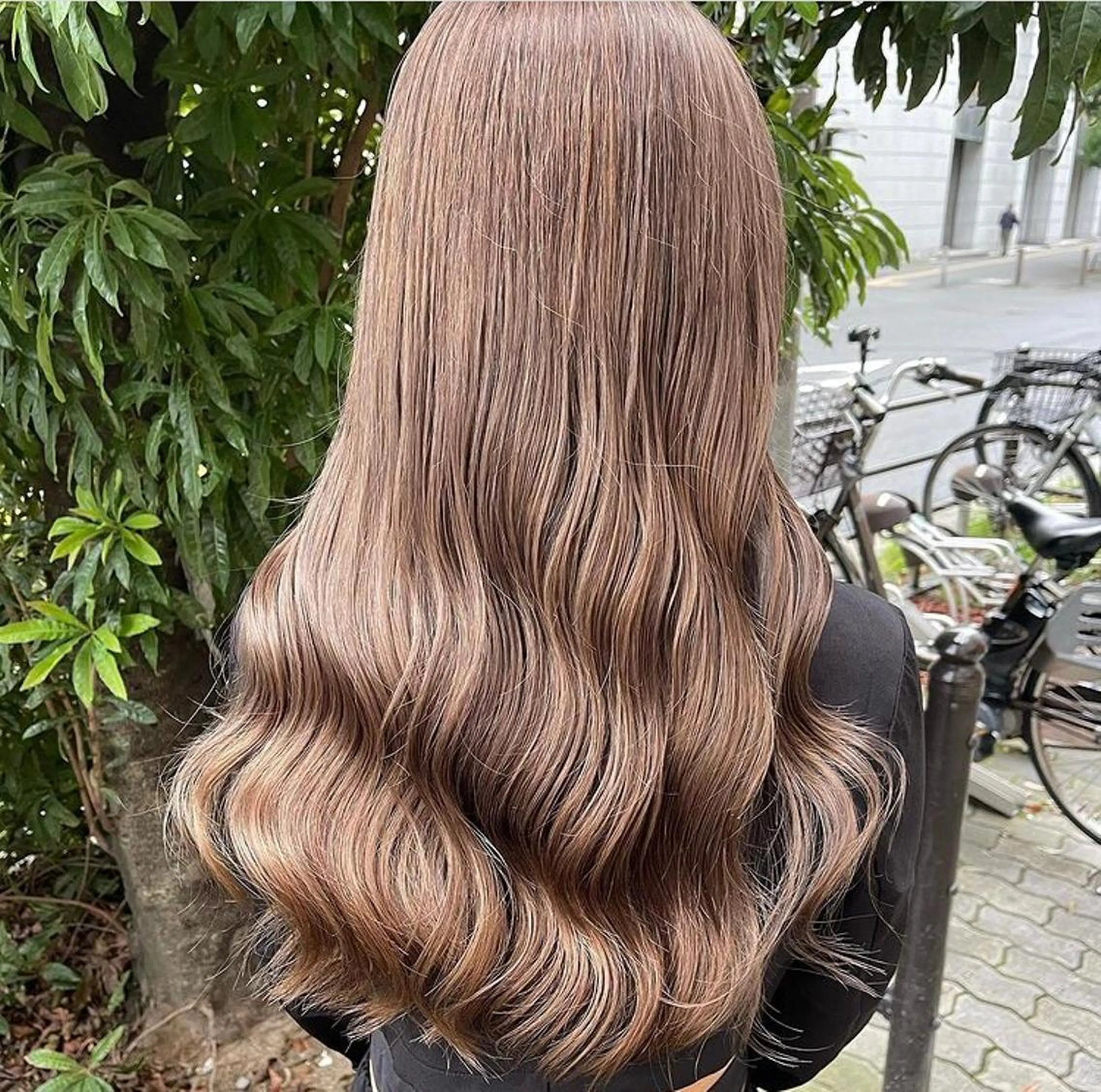 ミディアム カラー ヘアアレンジ ブリーチ 髪質改善/ ツヤ髪カラー/高井のヘアスタイル