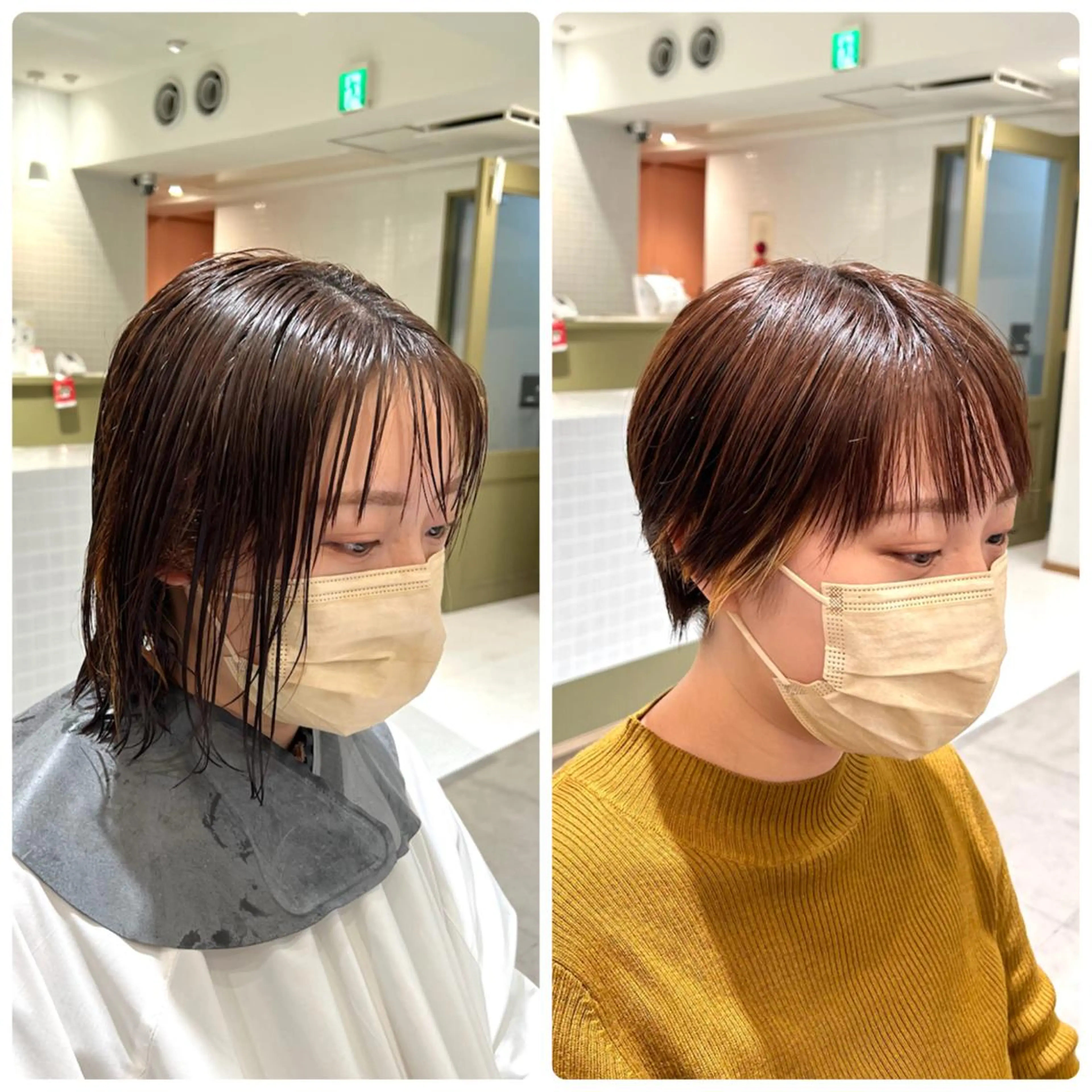 ショート カラー ヘアアレンジ メンズカット /パーマ🍀田畑玖音のヘアスタイル