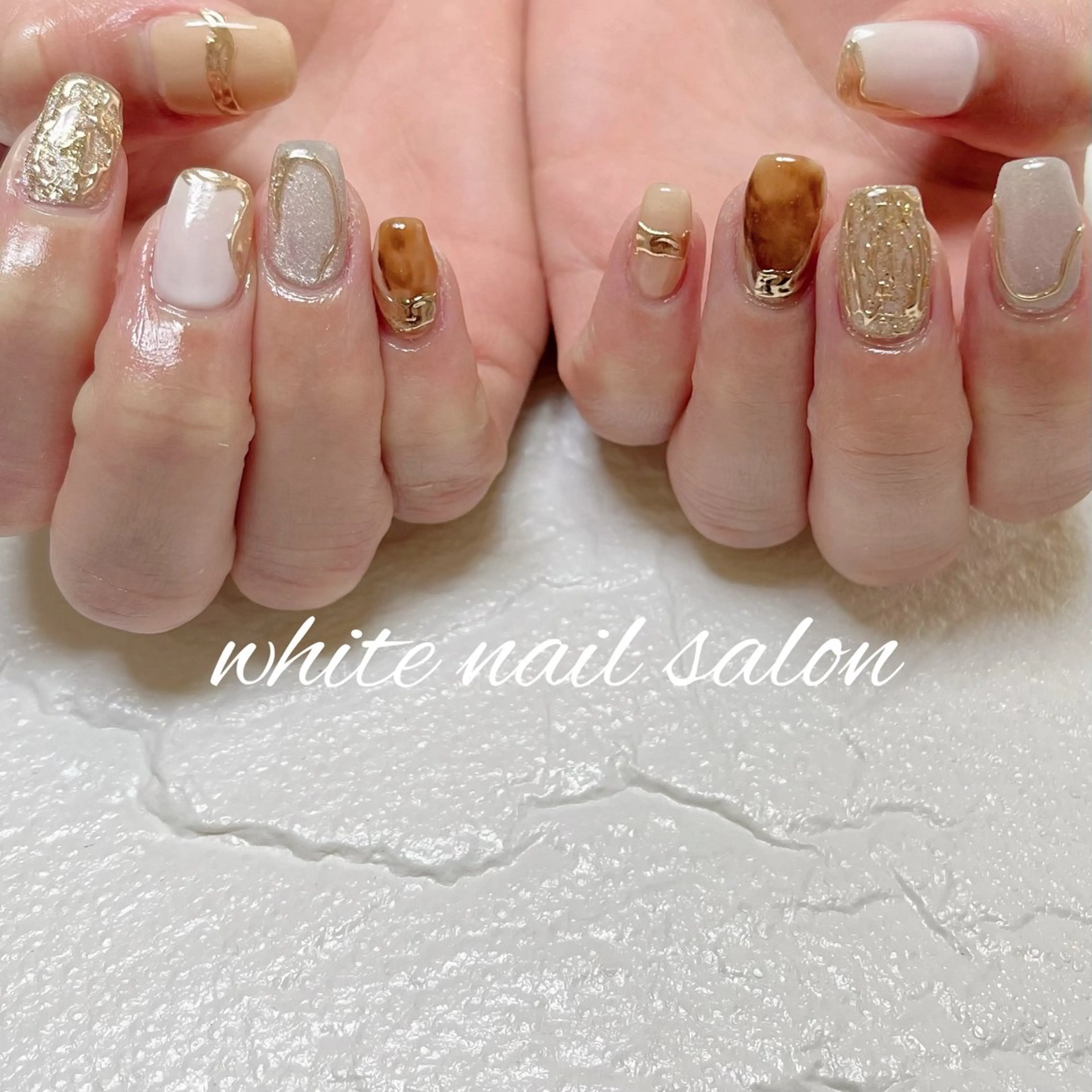 ネイル 持ち込み ハンドネイル white nail salonのネイルデザイン