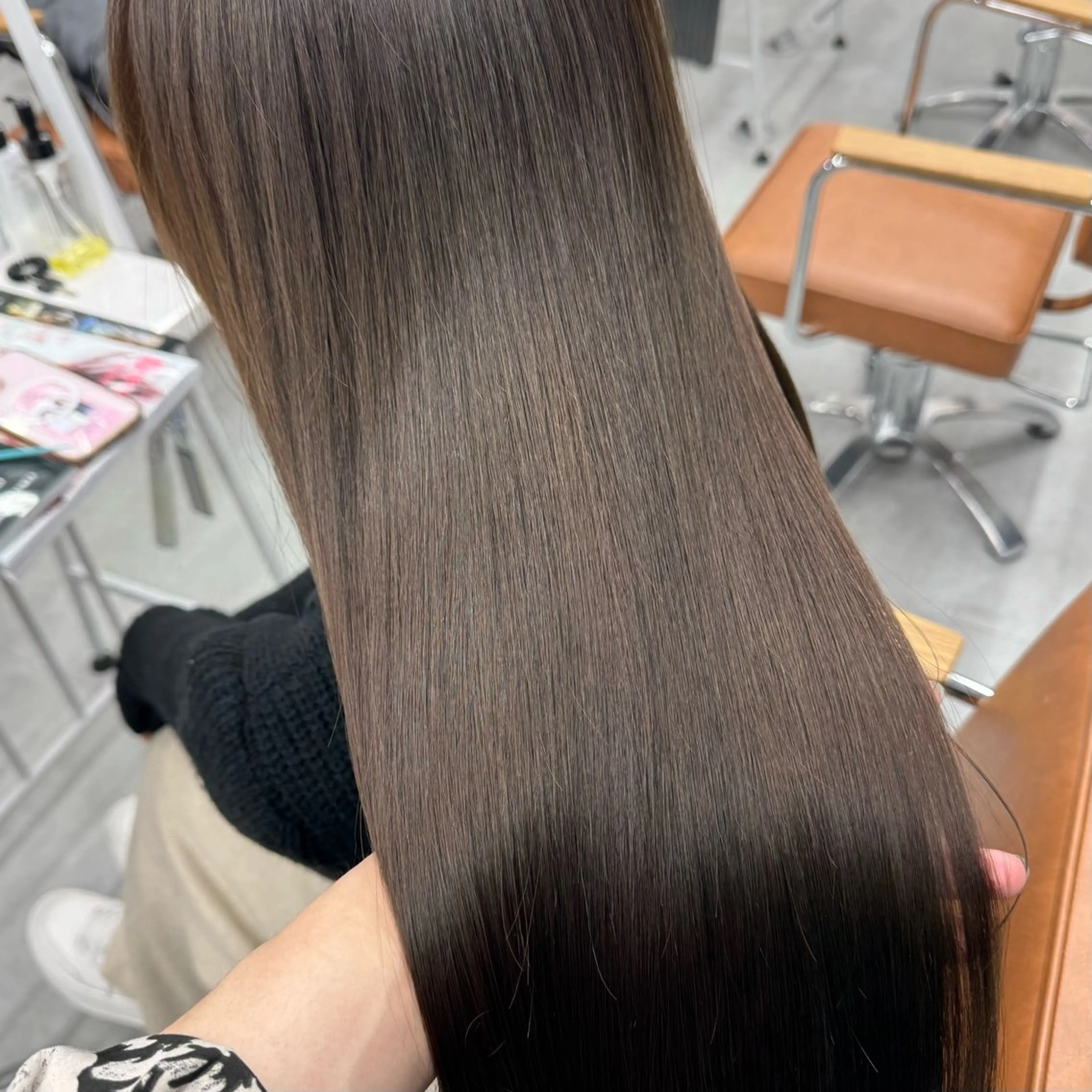 ロング カラー ヘアアレンジ ヘアカラー ブリーチなしカラー /ベージュ/安形翔のヘアスタイル