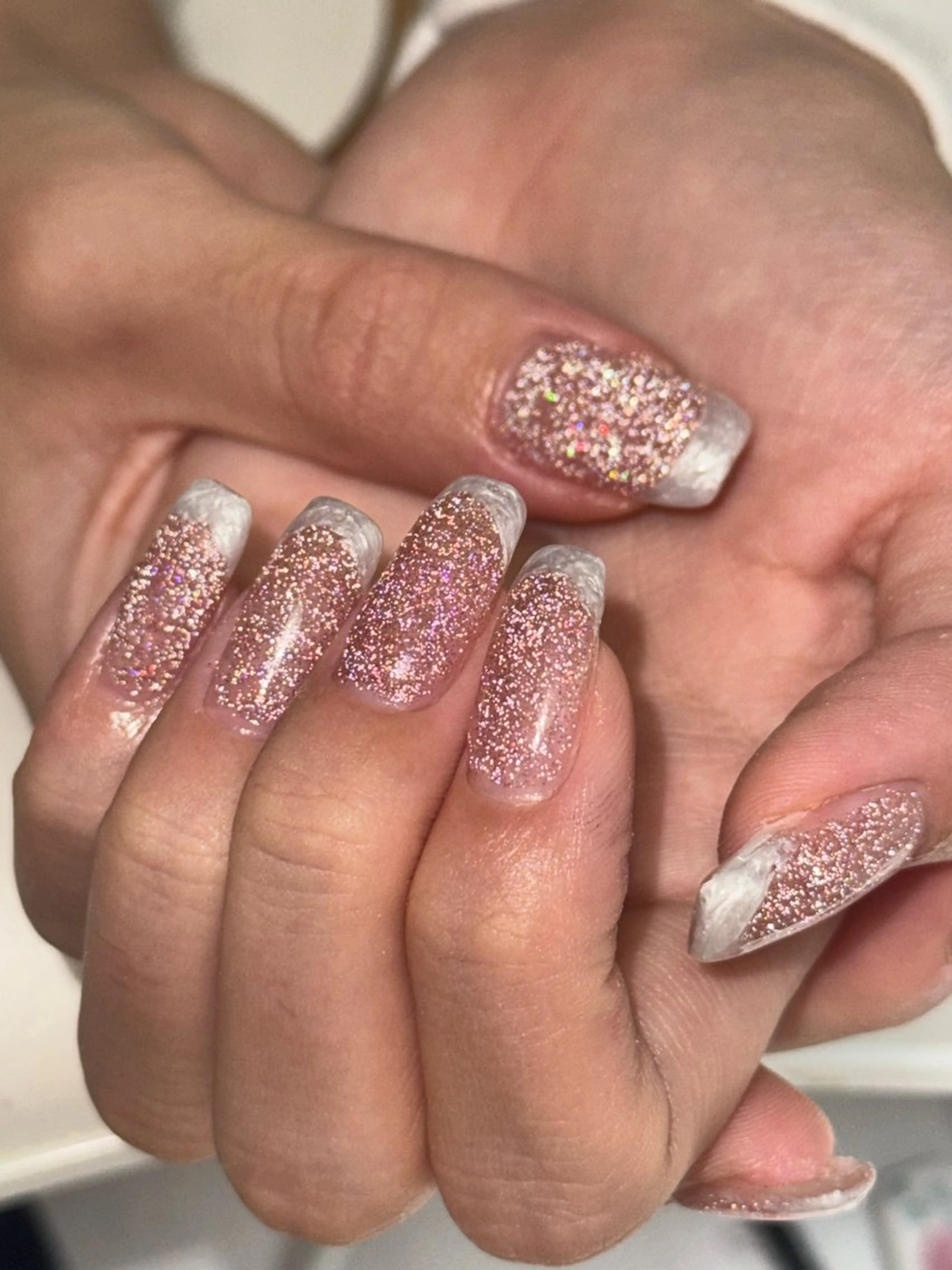 ネイル フラッシュネイル フレンチネイル レース on nail 尾張旭三郷店のネイルデザイン