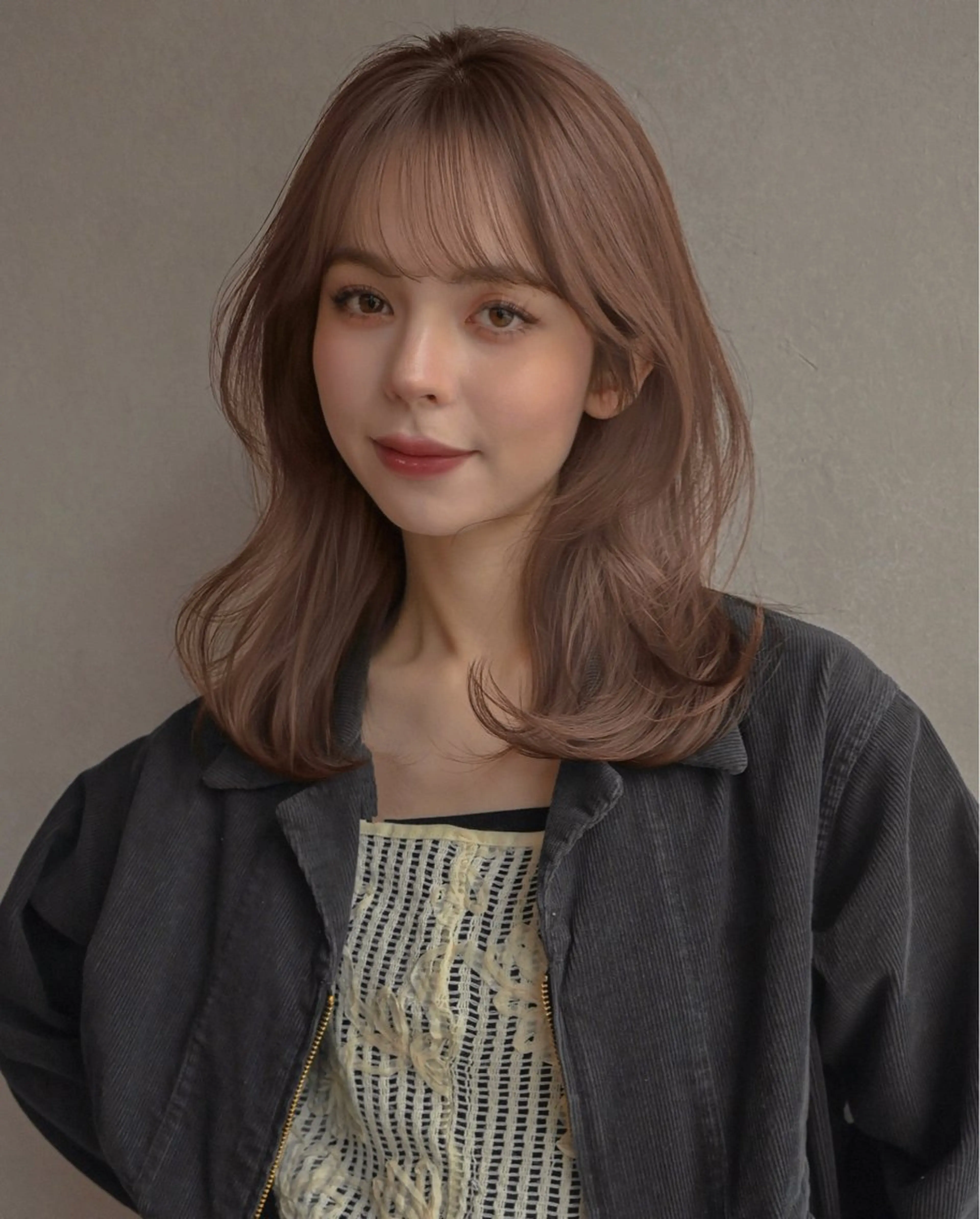 ミディアム カット ヘアカラー aya / カットカラーのヘアスタイル