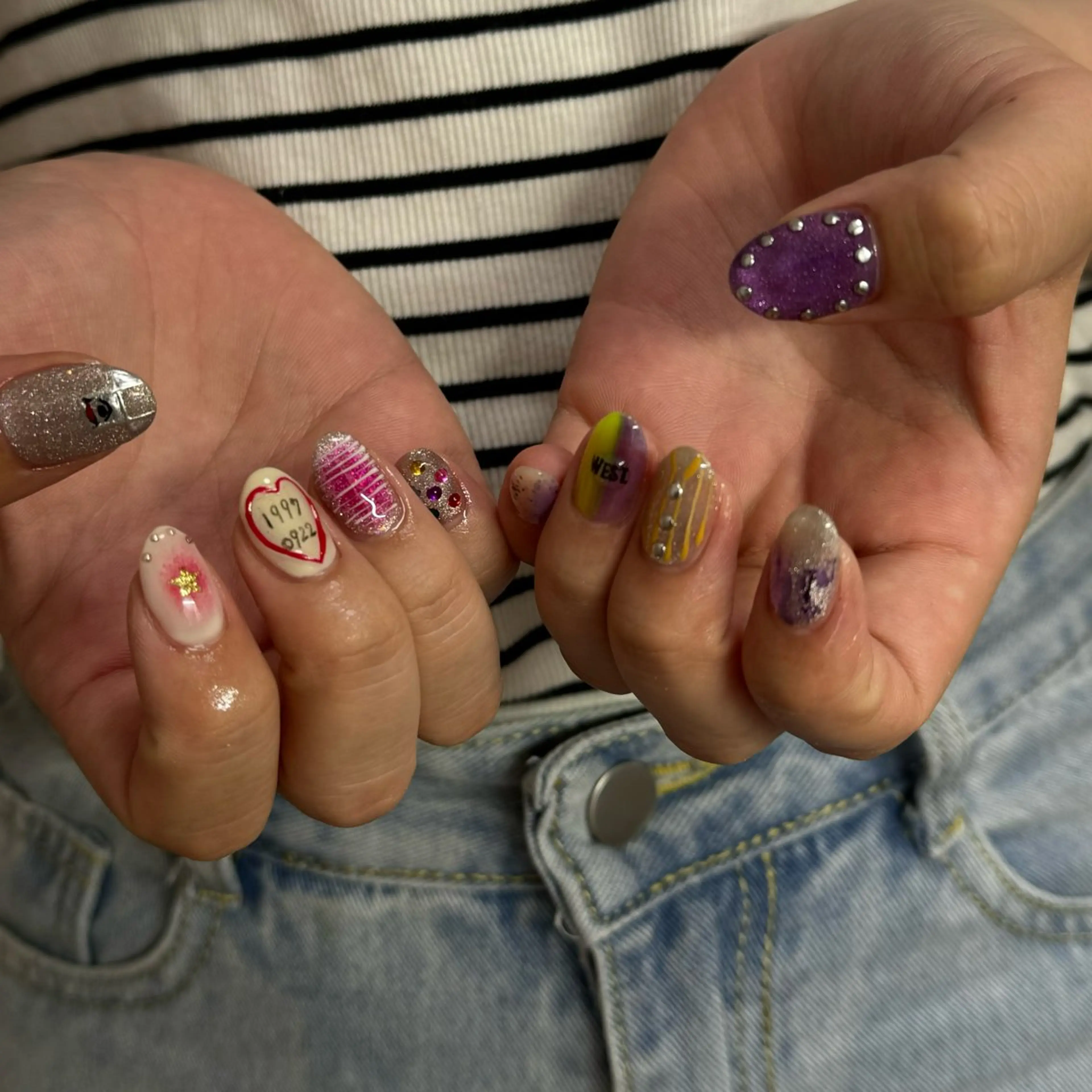 ネイル フットネイル マグネットネイル ミラーネイル ニュアンスネイル ワンカラーネイル jeu nail.のネイルデザイン