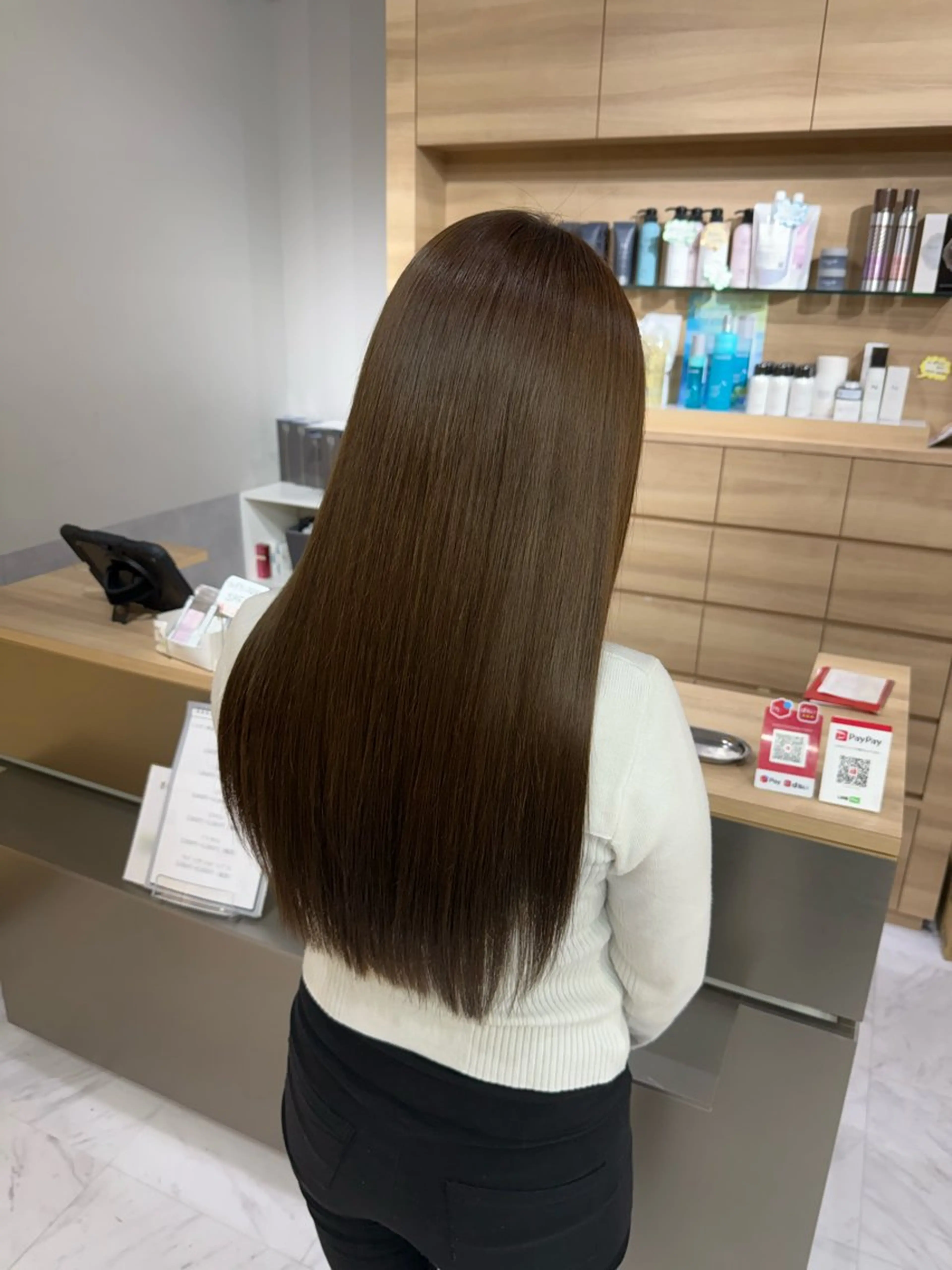 ロング カット ヘアカラー トリートメント 🌹門奈🌹髪質改善 /透明感カラーのヘアスタイル