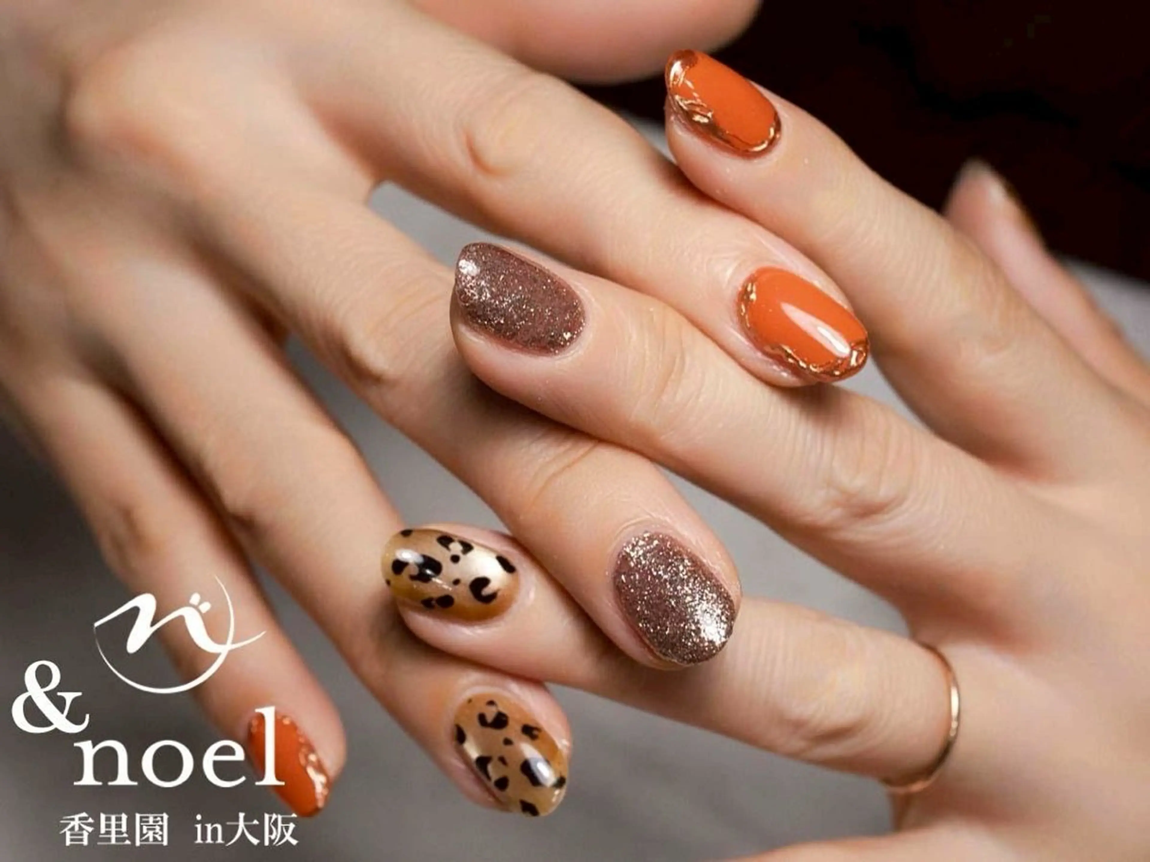 ネイル アニマル柄 マグネットネイル ハンドネイル Nailsalon Noël所属・Nailsalon ＆Noelのネイルデザイン