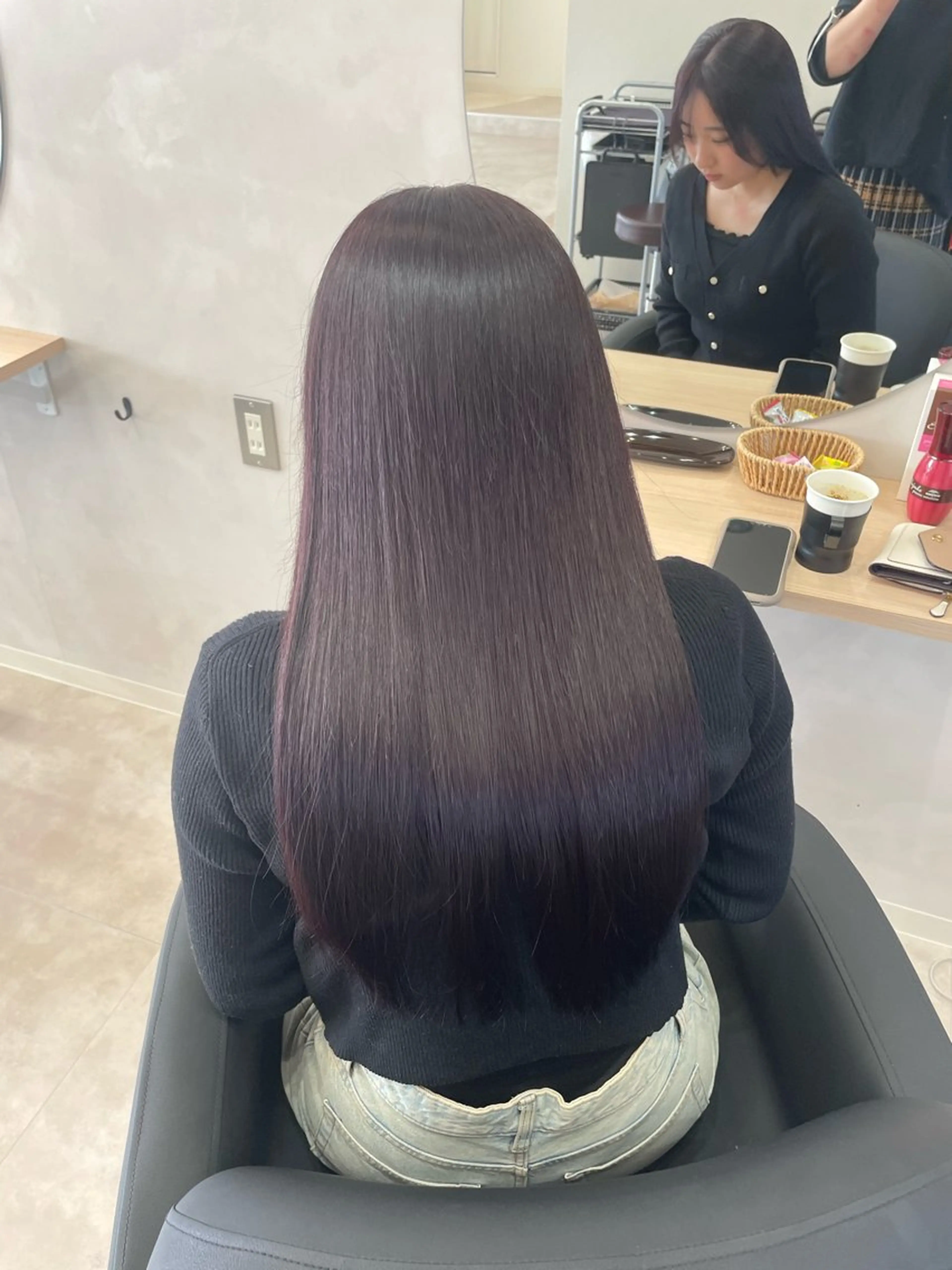 ロング カラー レッドカラー cyaco g所属・大原 望愛のヘアスタイル