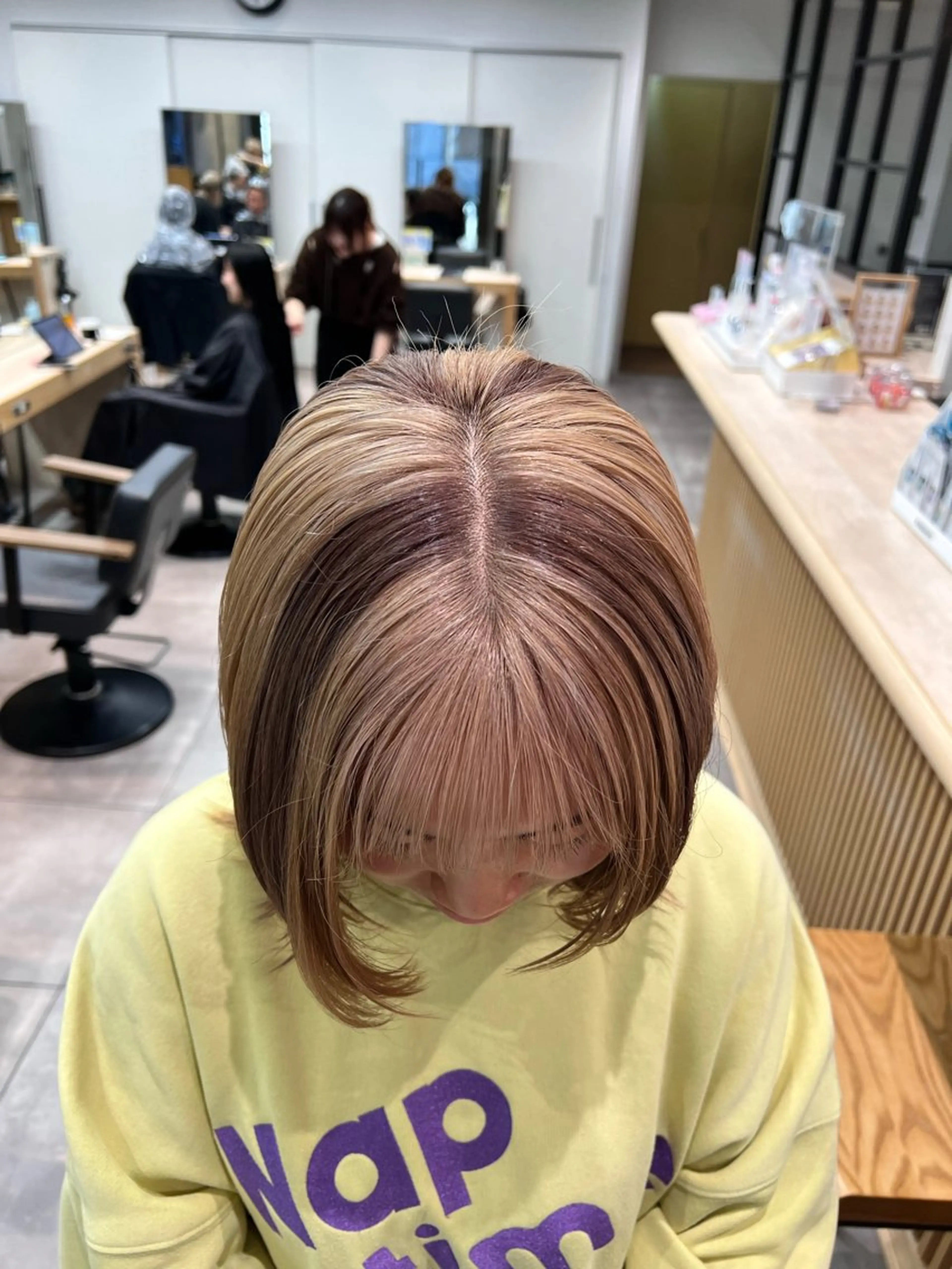 ミディアム ヘアカラー 🌞レイヤー×カラー 前川那津美🌞のヘアスタイル