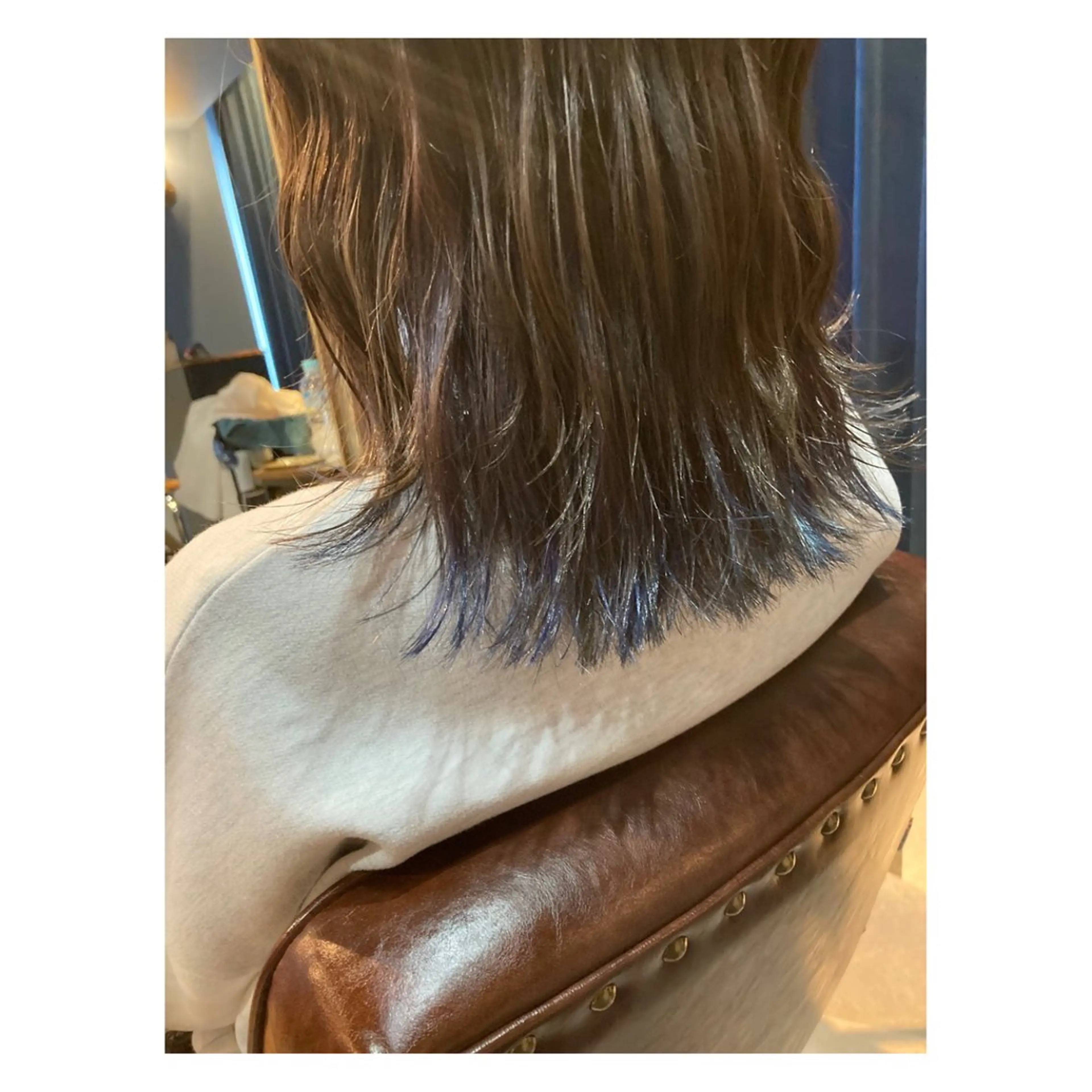 ミディアム カラー ブリーチ ブルーカラー カット ヘアカラー トリートメント Mole  Me所属・中野 誠子のヘアスタイル