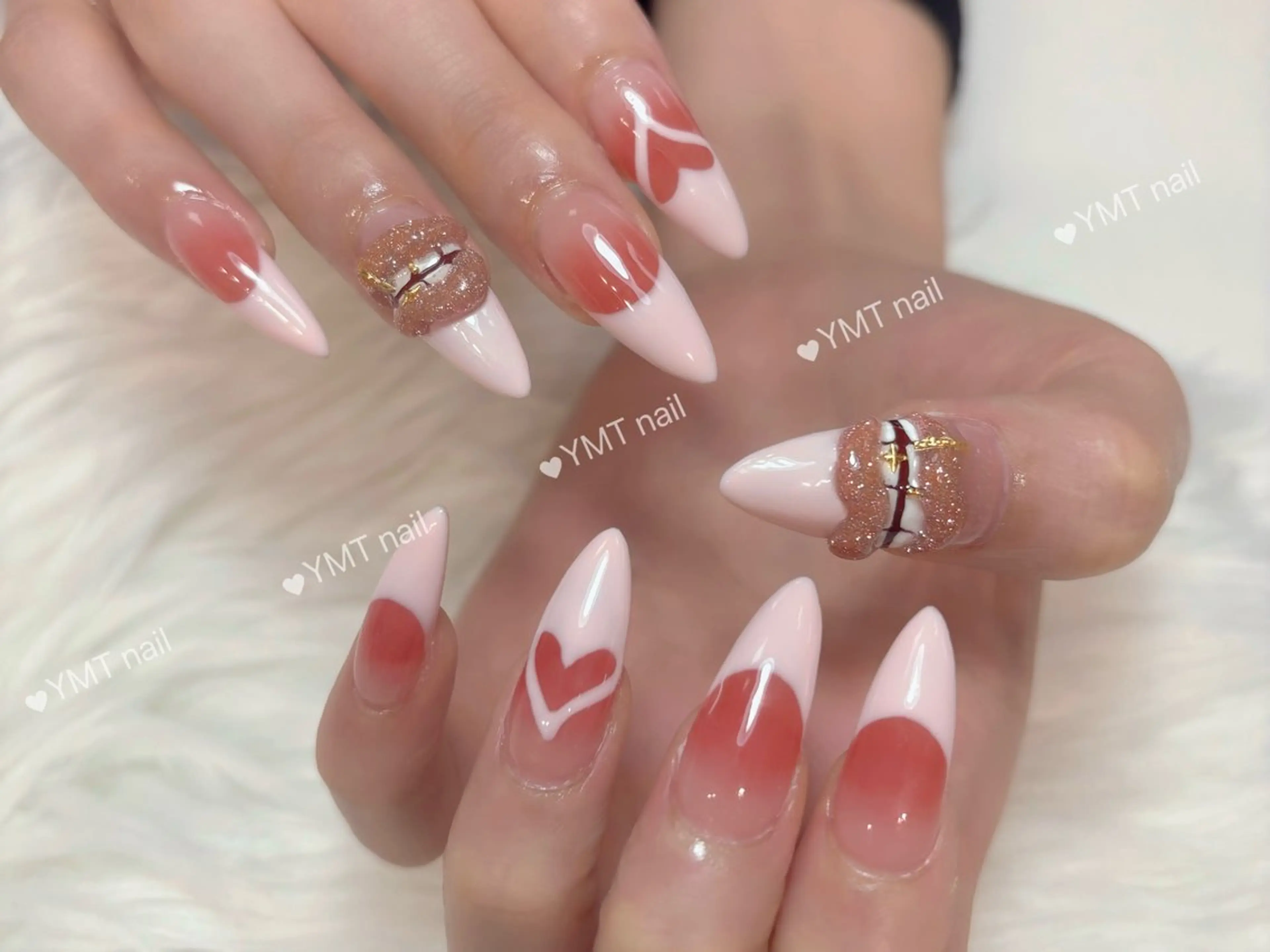 ネイル 長さ出し フットネイル ジェルネイル 韓国ネイル マグネットネイル ハンドネイル YMT NailStudioのネイルデザイン