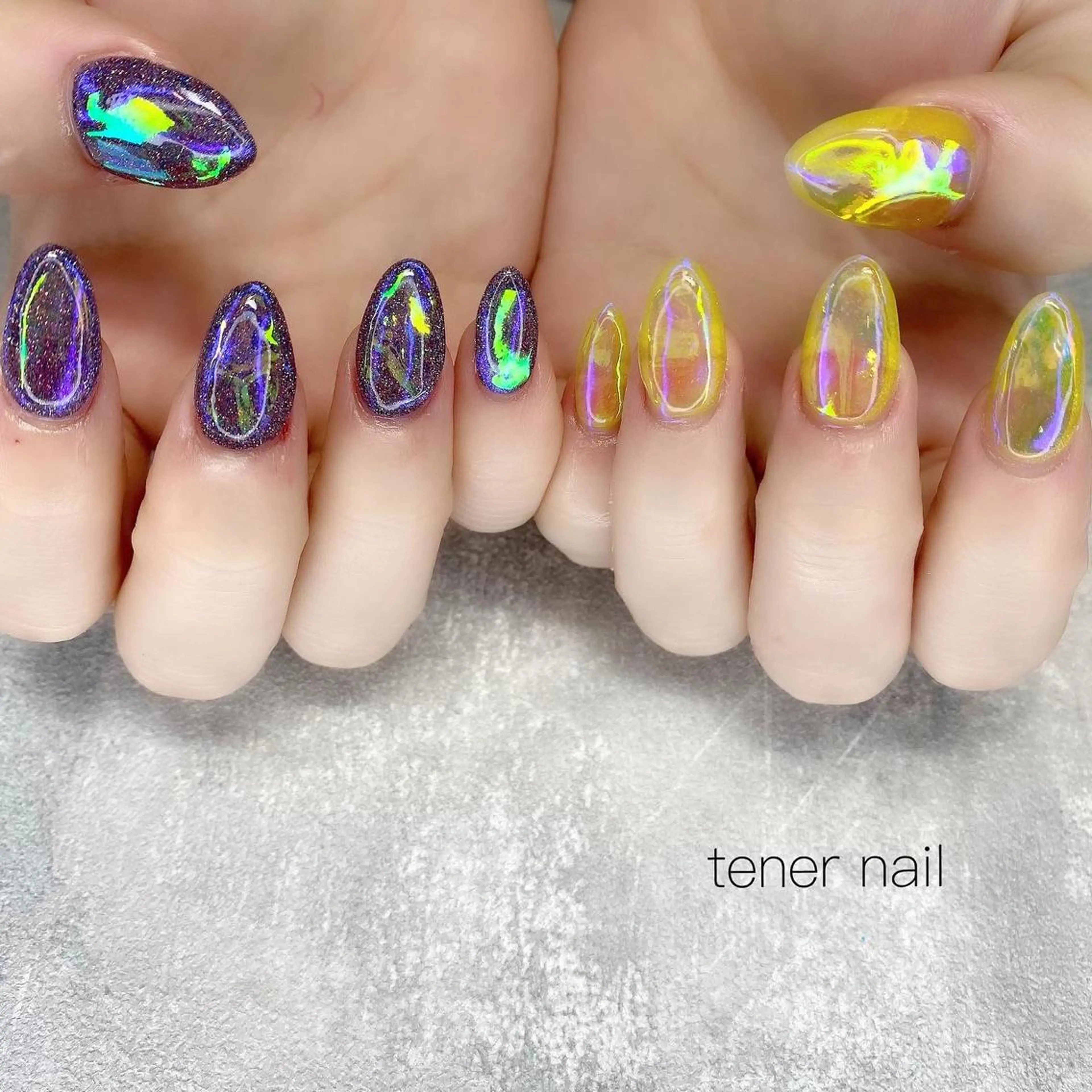 ネイル 氷ネイル・うるうるネイル tener  nail  テネルネイル所属・テネルネイル tener nailのネイルデザイン