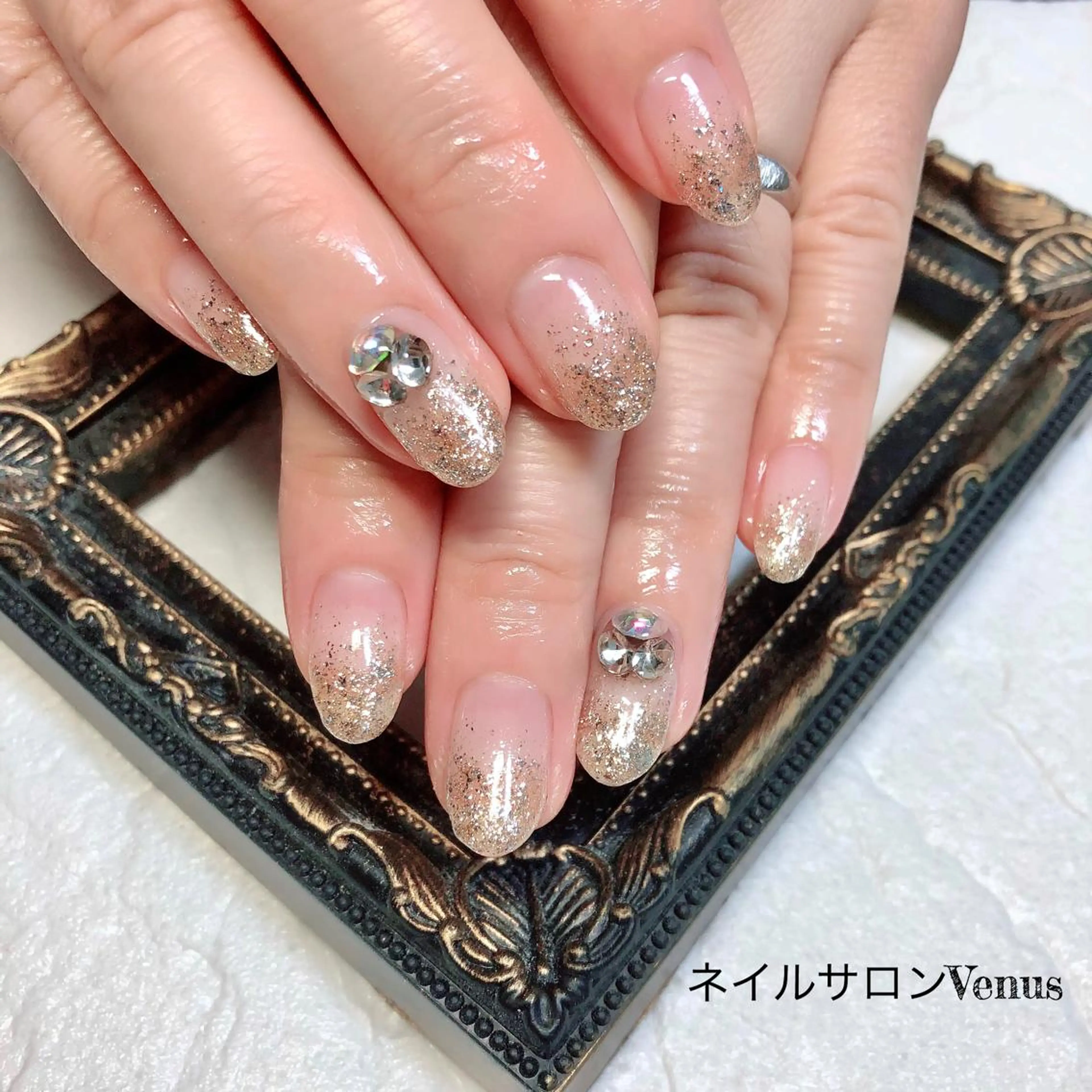 ネイル グラデーション ラメ(グリッター) ラメグラデーション ハンドネイル Nail salon Venusのネイルデザイン