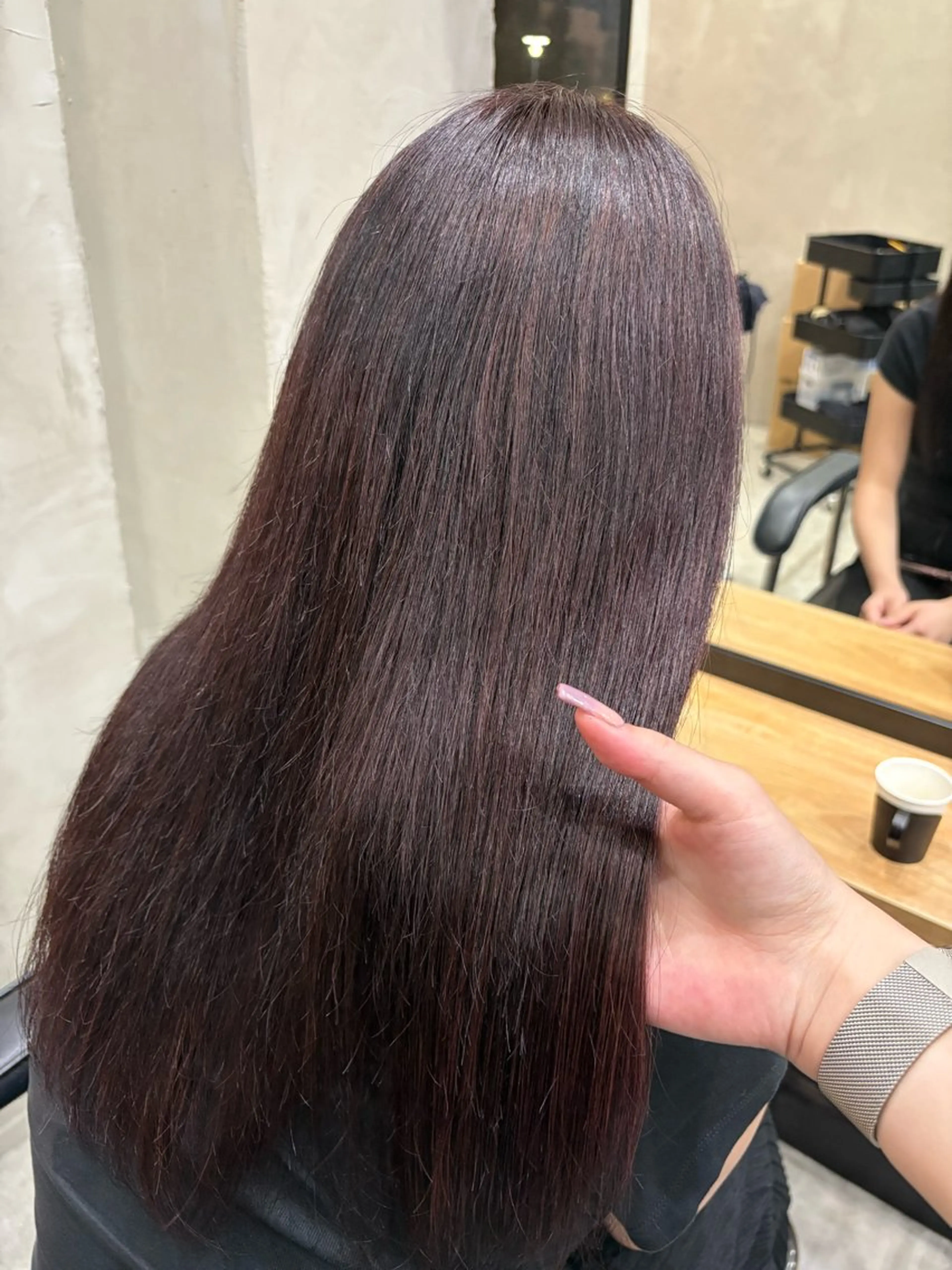 カラー ブラウンカラー 透明感カラー ヘアカラー トリートメント la  fith  hair  too.倉敷店所属・かわうち れなのヘアスタイル
