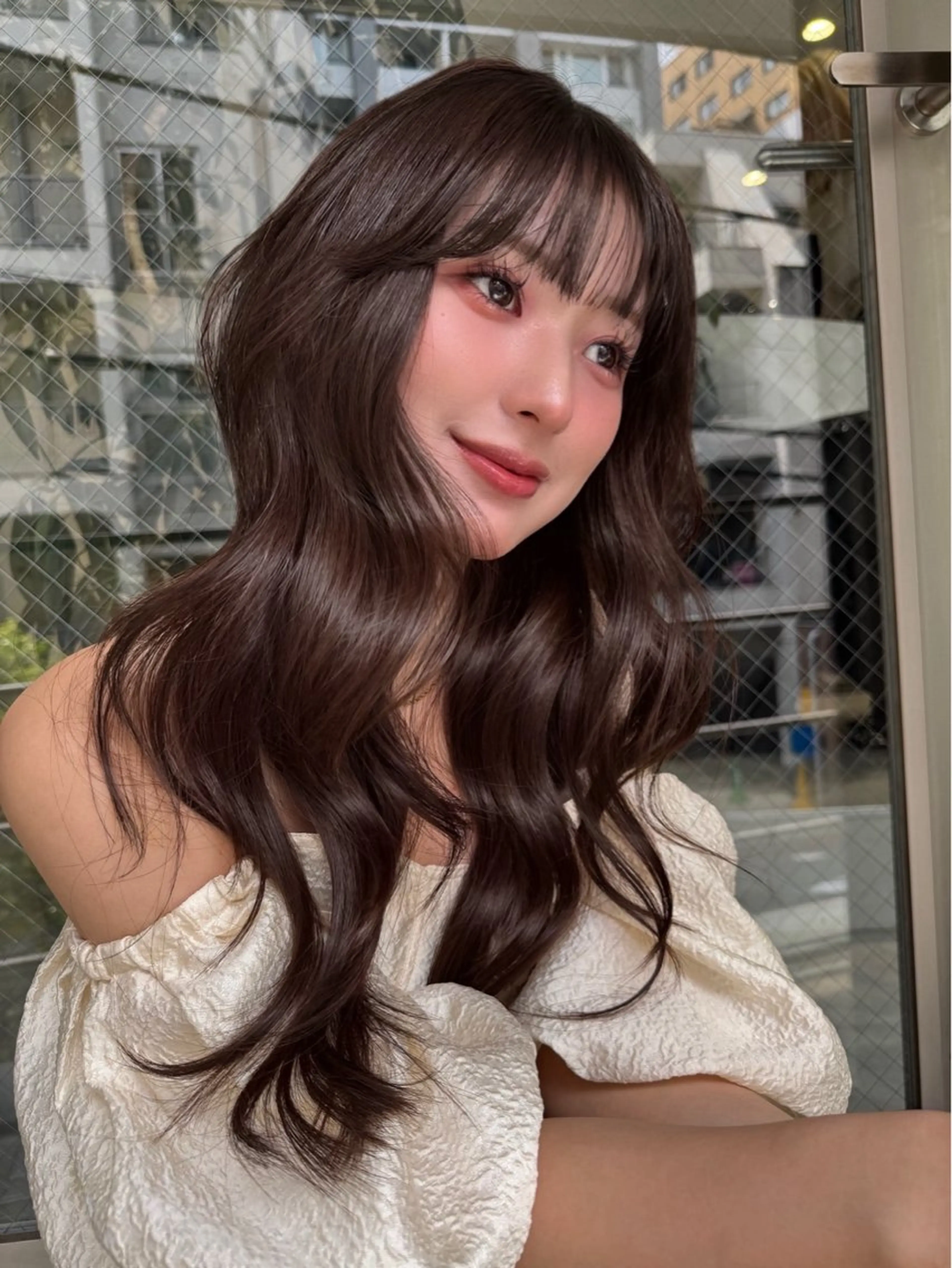 ロング カラー 顔周りカット レイヤーカット ロング 小顔カット 表参道/レイヤー/ 髪質改善/ryoのヘアスタイル