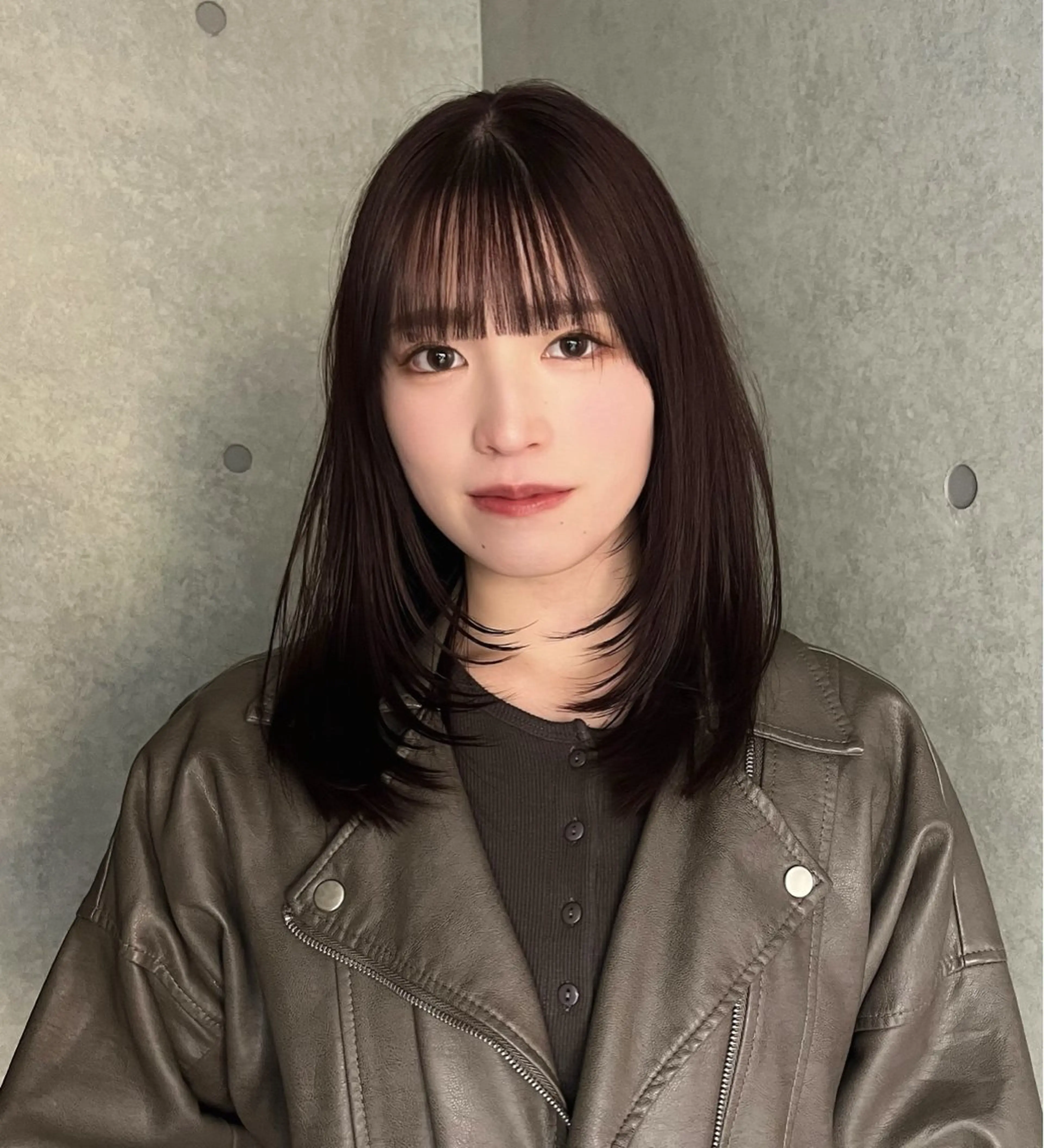 セミロング ボブ レイヤーカット 阿部 瑠斗のヘアスタイル