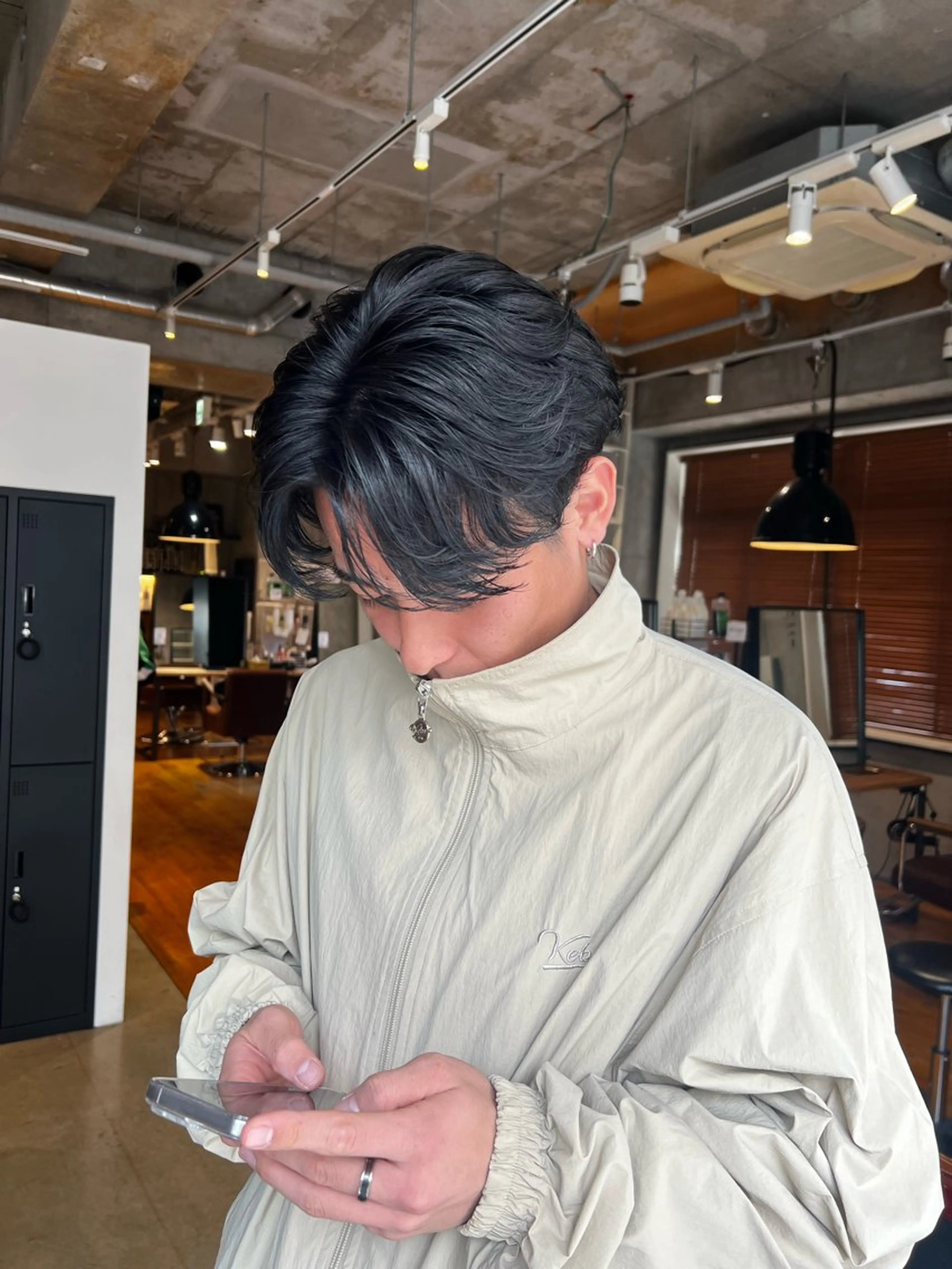 メンズカット+ベーシックパーマ+炭酸泉の写真