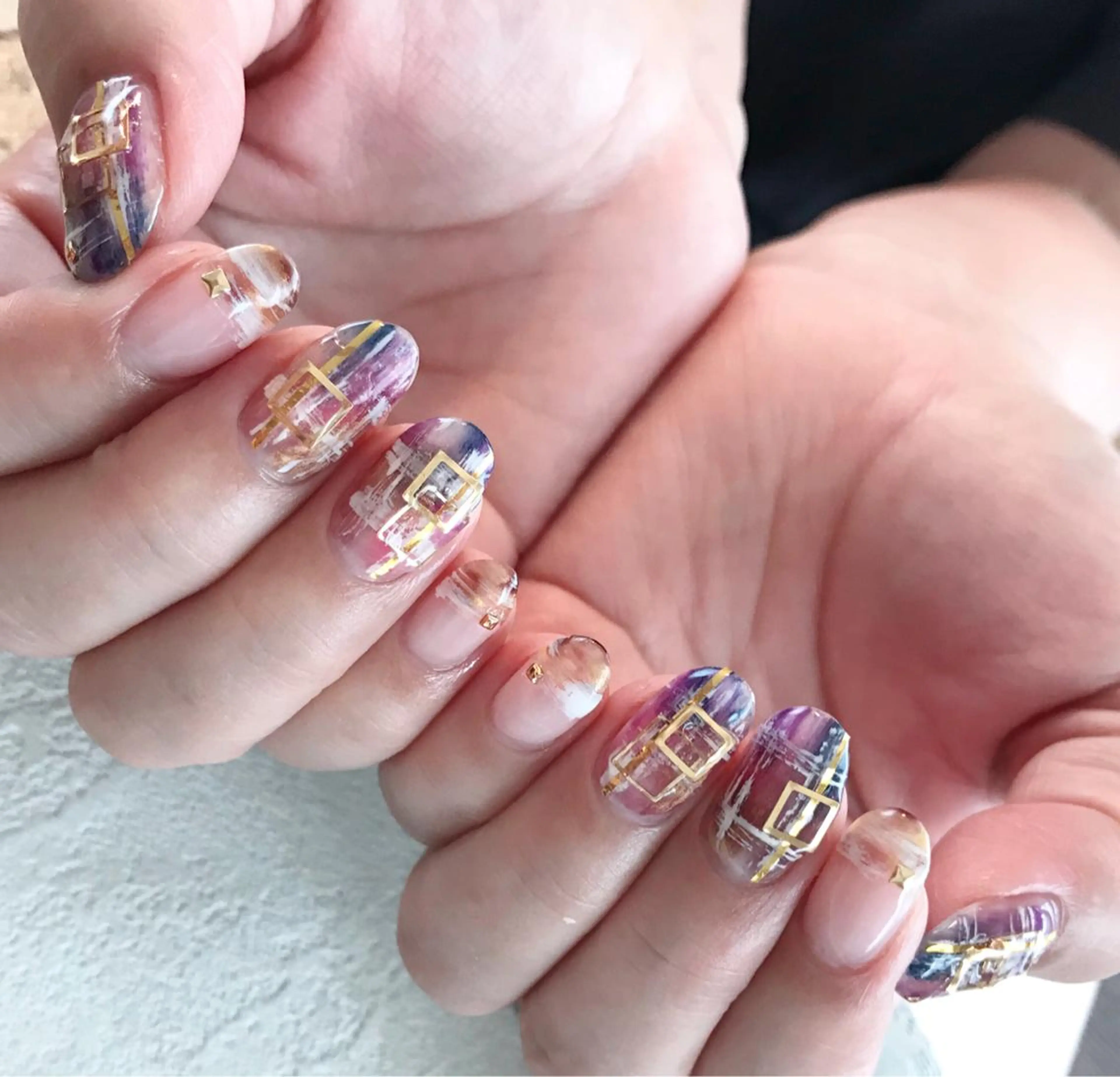 ネイル カジュアル ジェルネイル マグネットネイル ミラーネイル パラジェル Rhime nail所属・Rhime nail ライムネイルのネイルデザイン