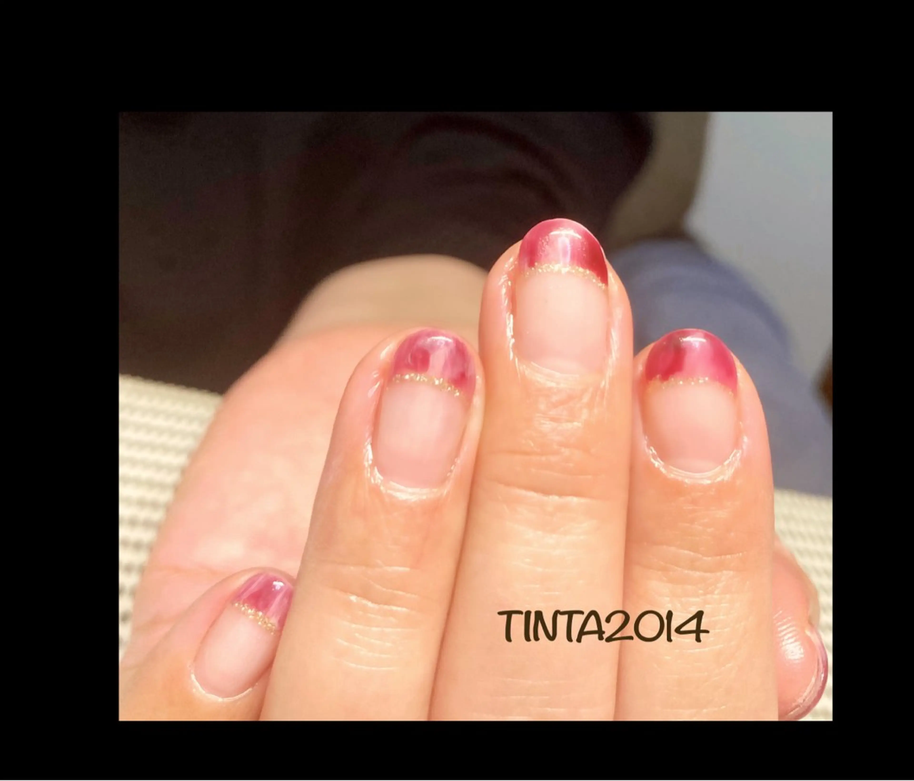 ネイル フレンチネイル 大理石ネイル(マーブル) ネイルサロン ティンタ所属・馬場 典子のネイルデザイン