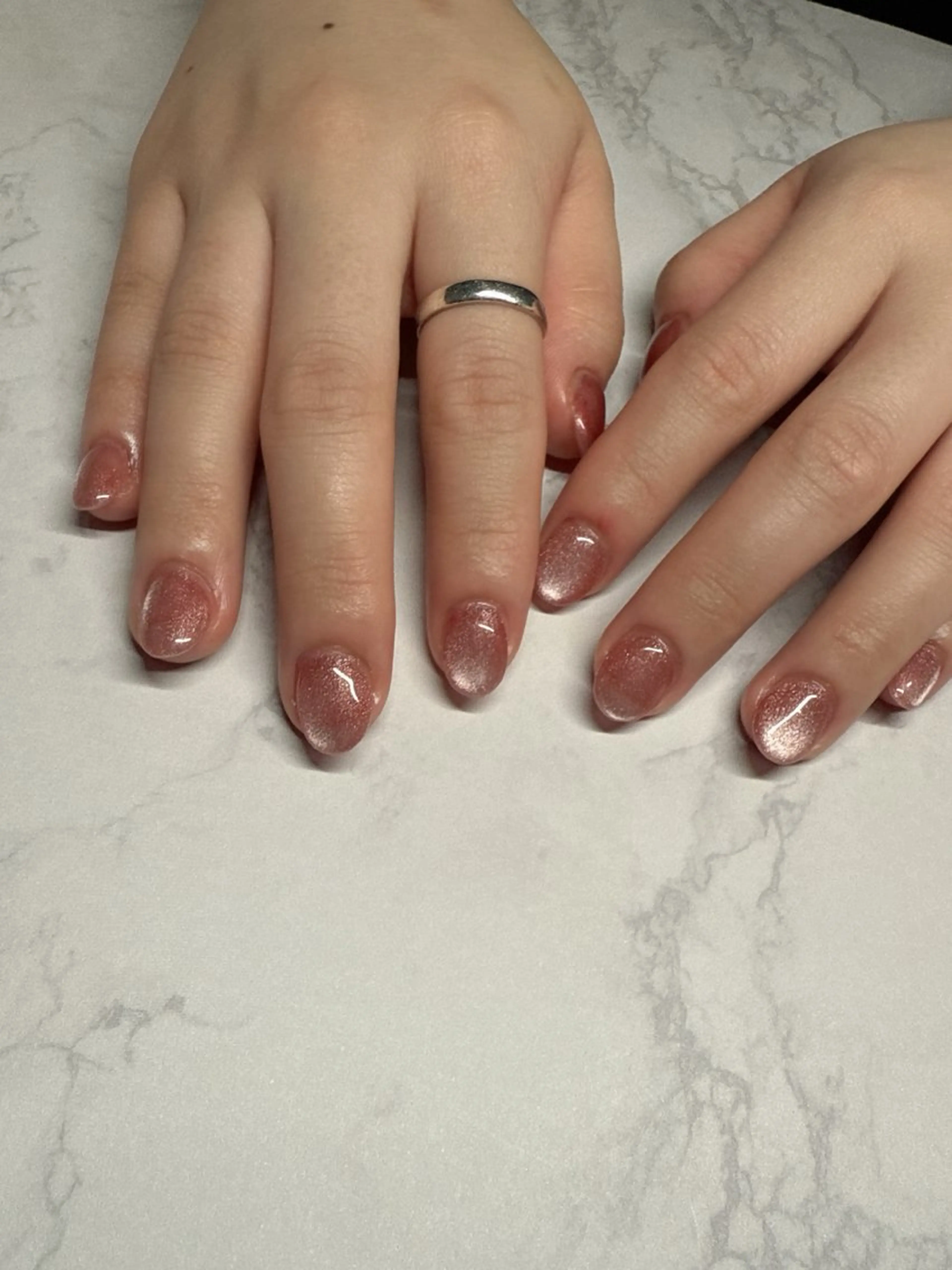 ネイル 長さ出し マグネットネイル スカルプネイル ハンドネイル nailist SATO【銀座】のネイルデザイン