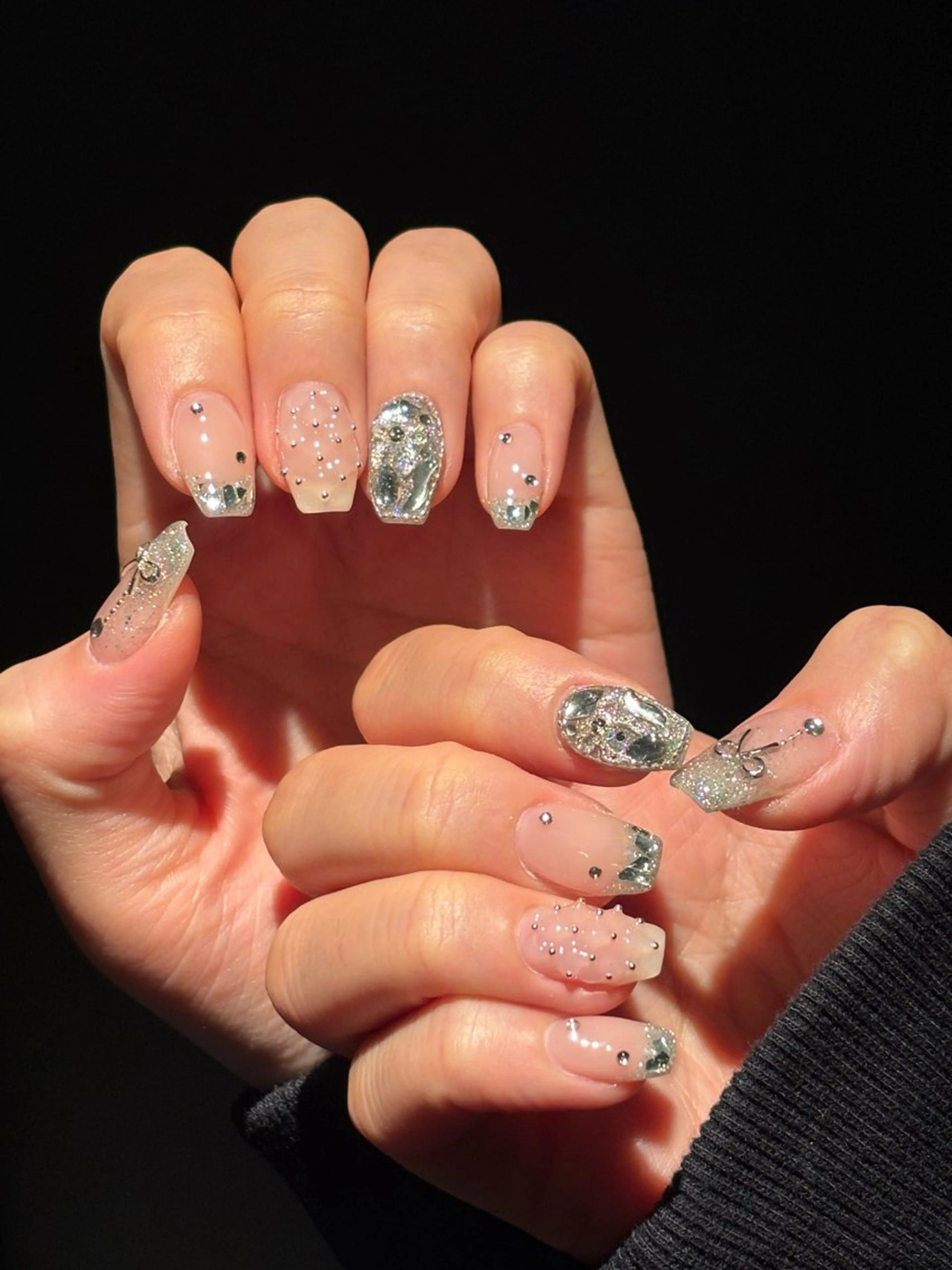 ネイル アートネイル フレンチネイル ジェルネイル 韓国ネイル 持ち込み ハンドネイル ハンドケア ボニー Coco nailのネイルデザイン