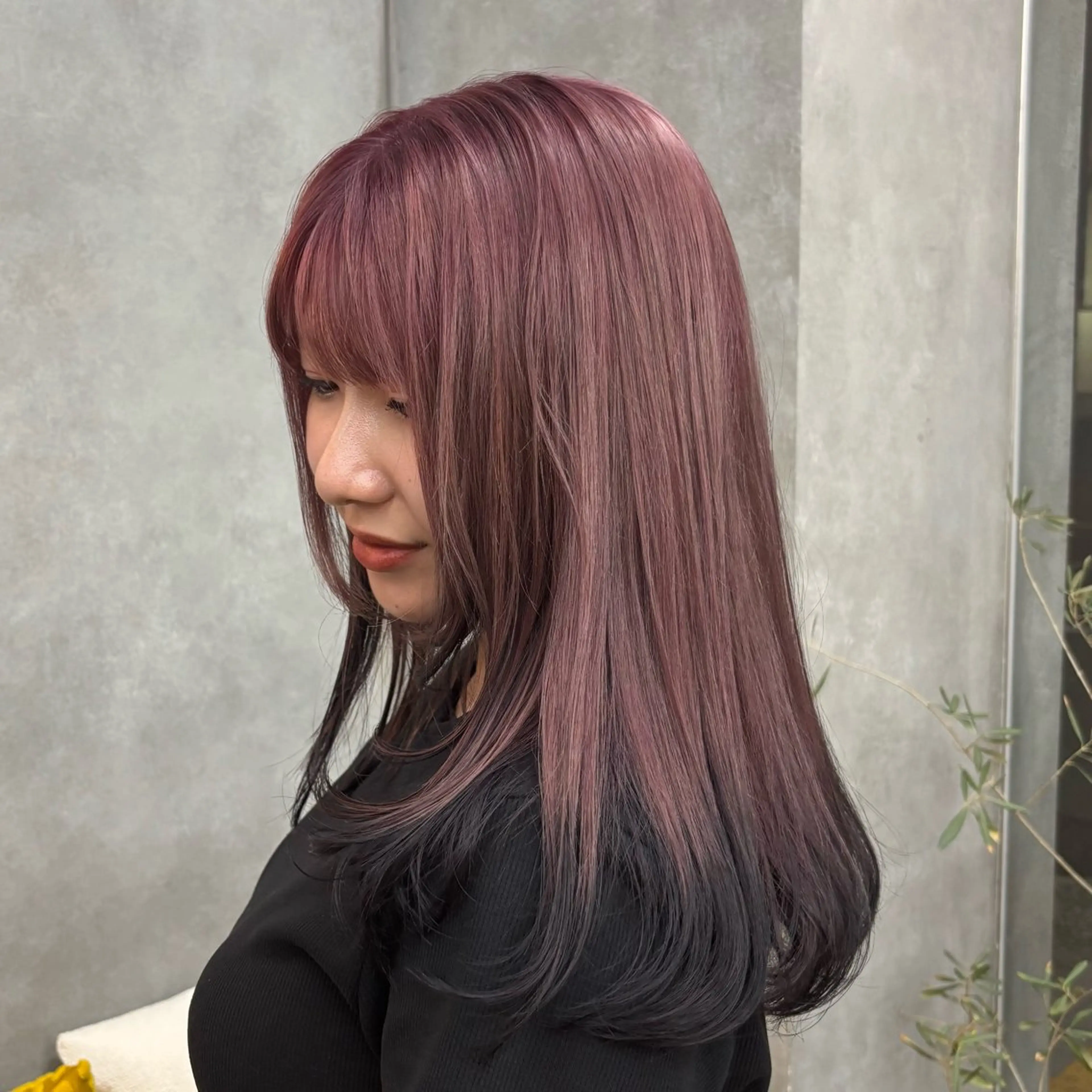 ミディアム カラー ピンクカラー ヘアカラー BELO OSAKA マオのヘアスタイル