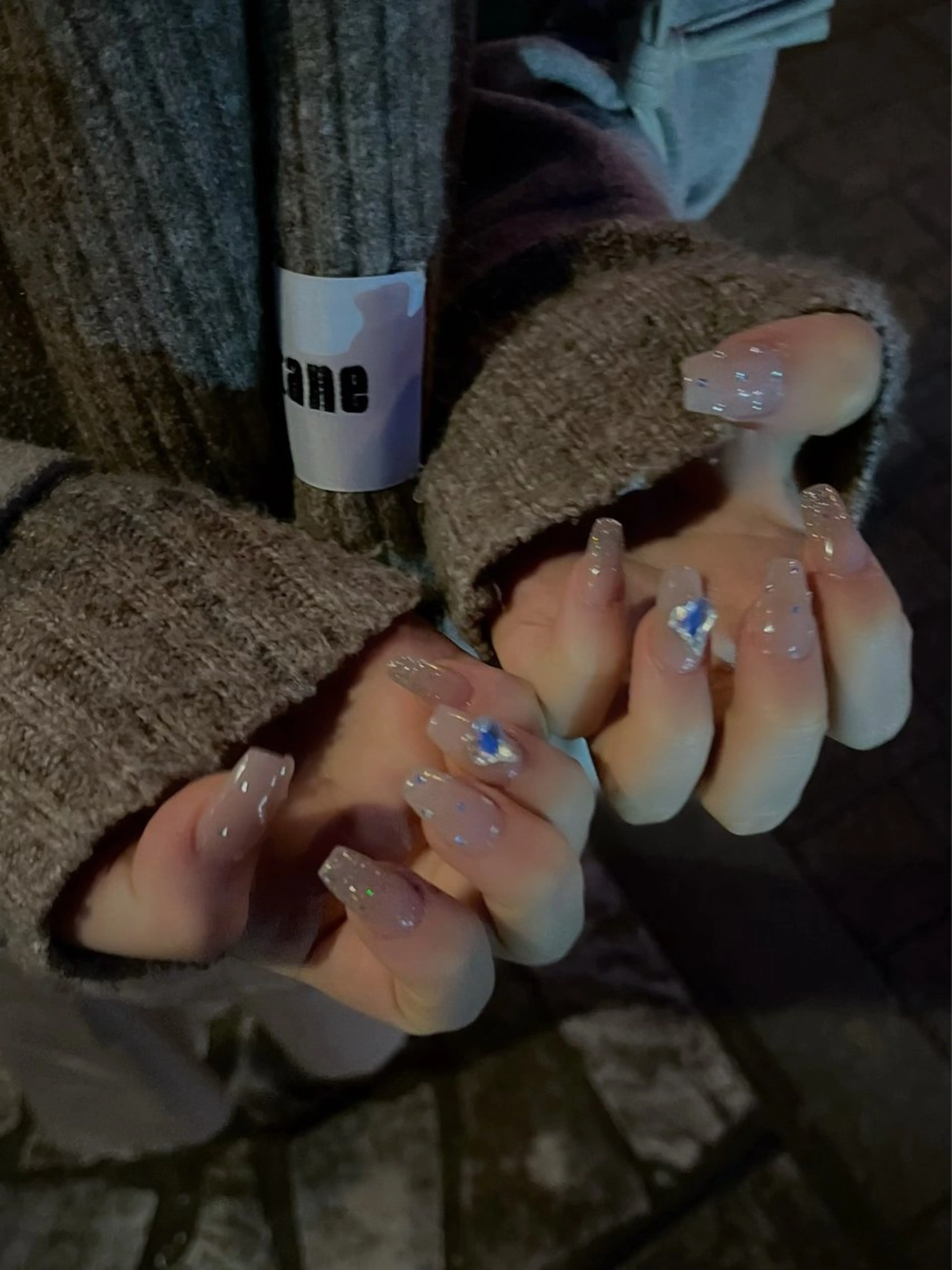 ネイル キラキラネイル マグネットネイル スカルプネイル ワンホンネイル nine.🦋 YUKOのネイルデザイン