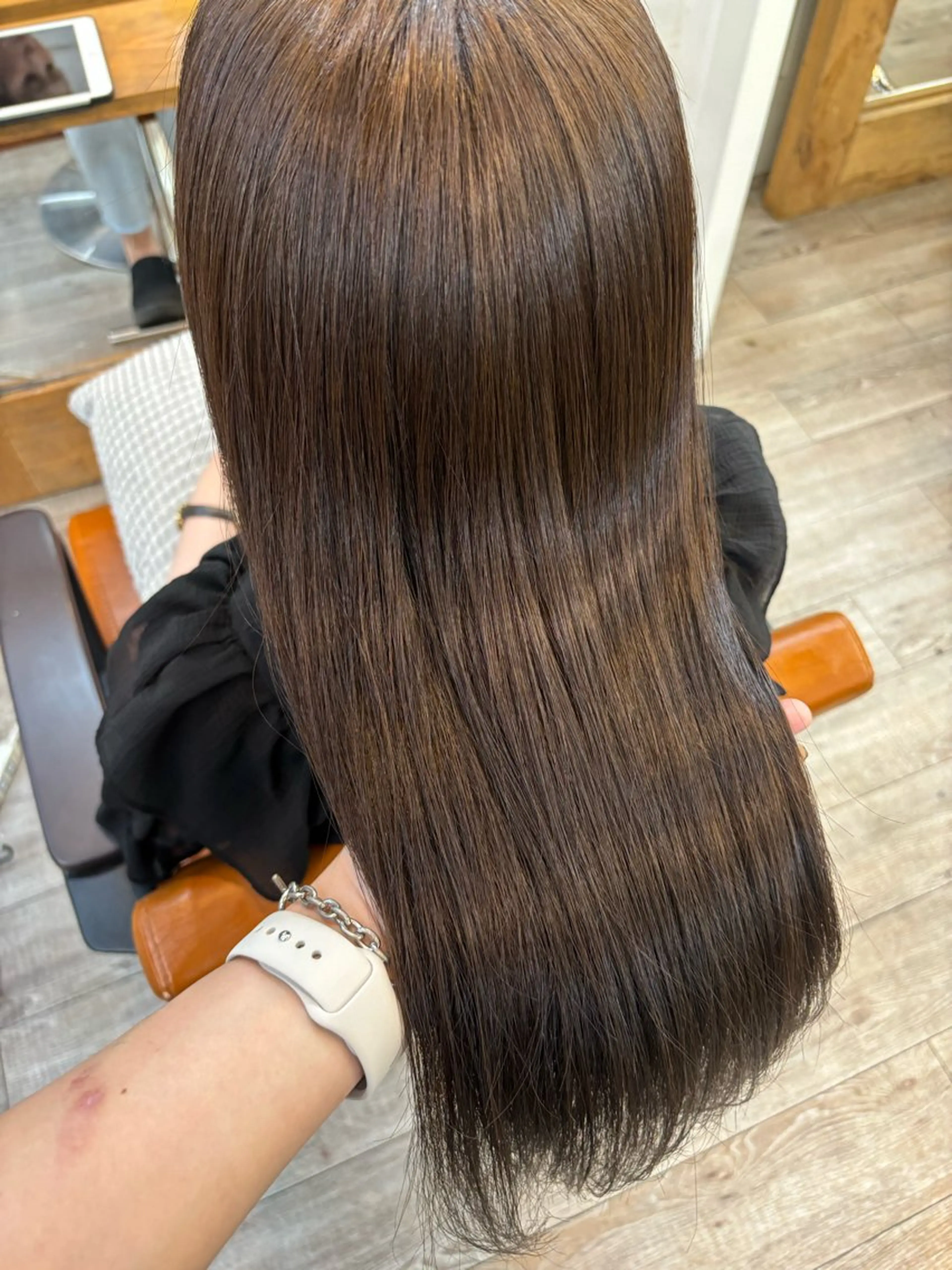 セミロング カラー 広島/わかな/ヘア セット/オリーブのヘアスタイル