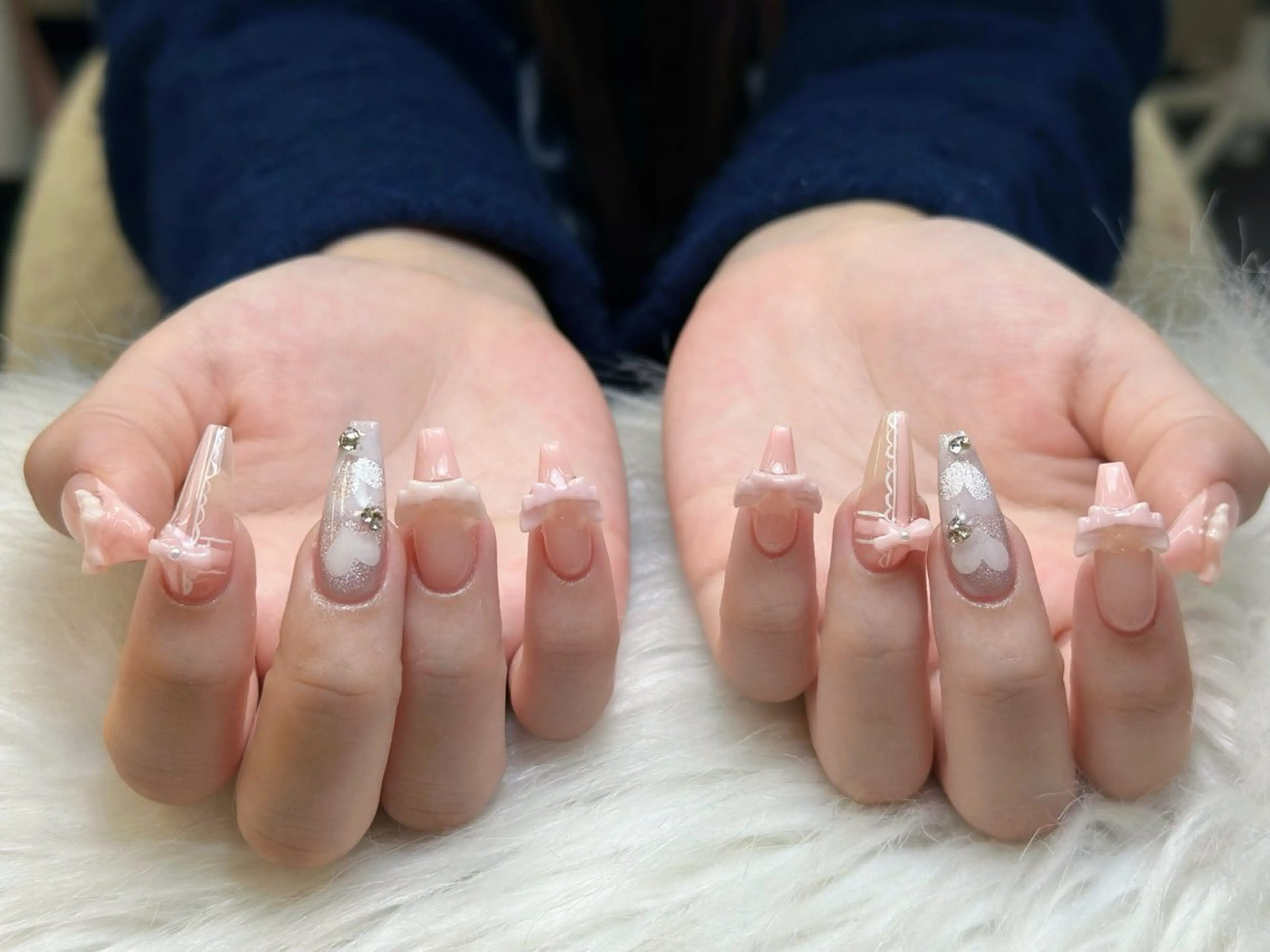 ネイル アートネイル 成人式 ジェルネイル ニュアンスネイル 夏ネイル ハンドネイル Nienail_ Luxeのネイルデザイン