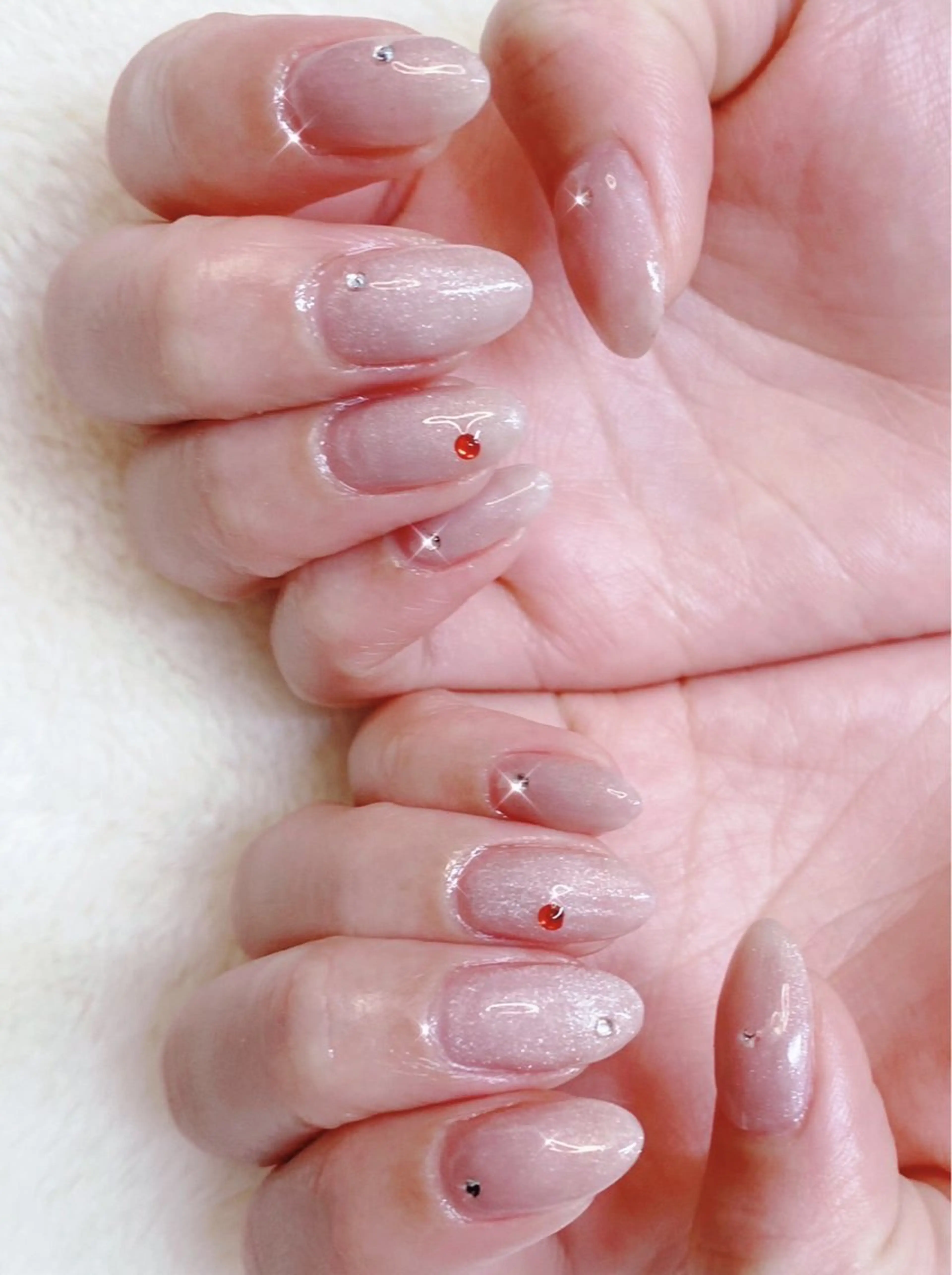 ネイル フレンチネイル ジェルネイル ガラスフレンチ グラデーション ハート 大門浜松町 ネイルのネイルデザイン