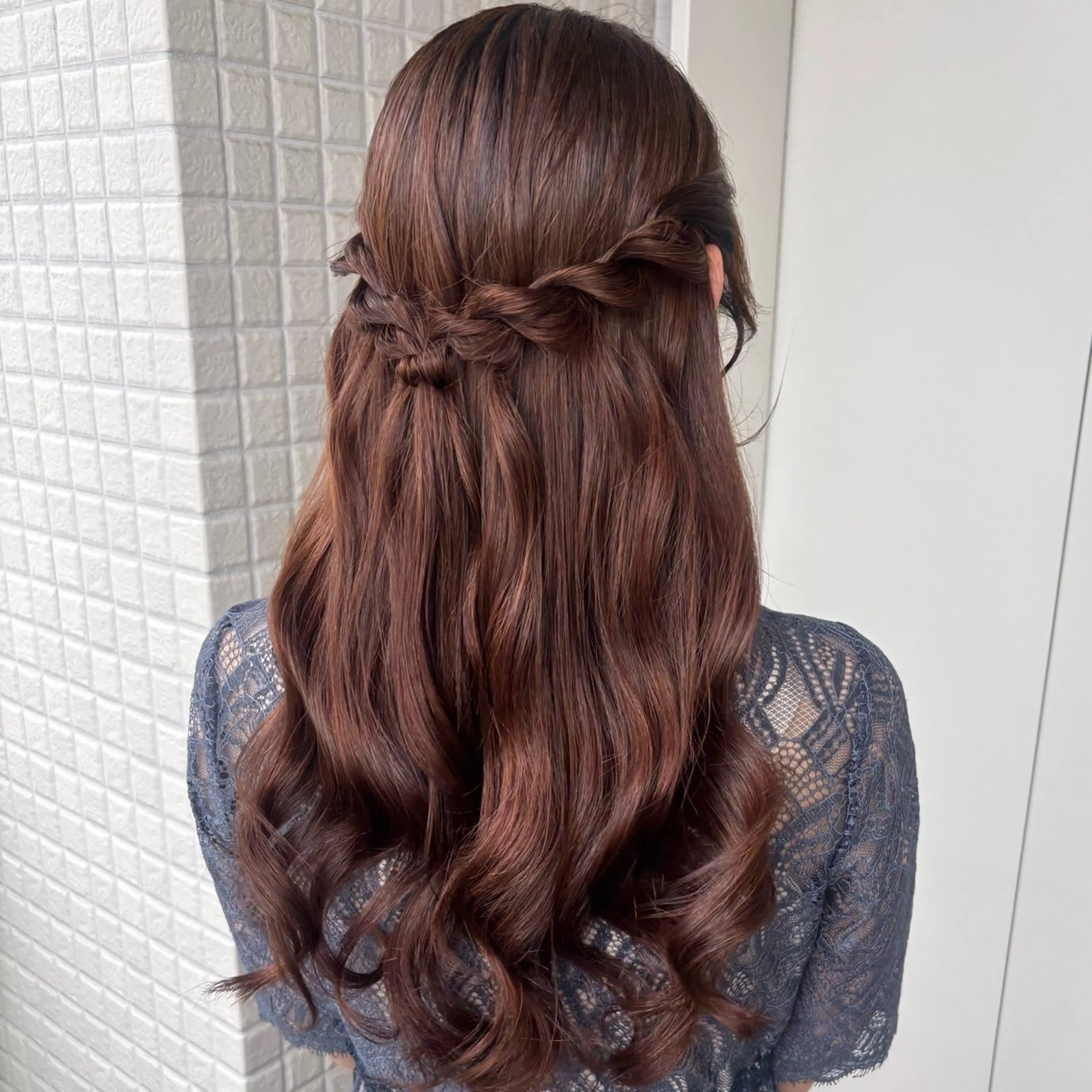 ヘアアレンジ ハーフアップ ヘアセット オリーブ/髪質改善/ 縮毛矯正/あいり🫒のヘアスタイル