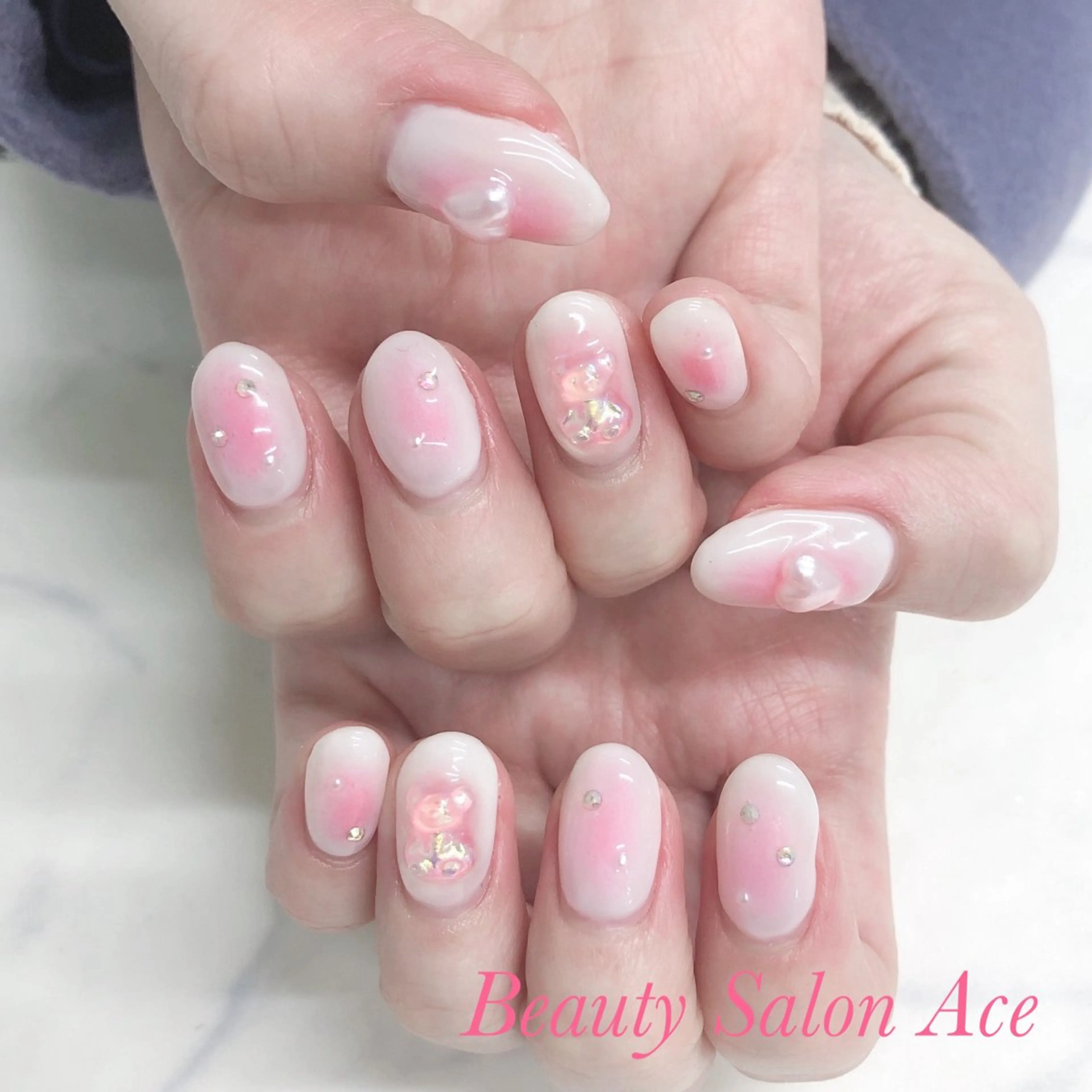 初回ソフトジェルオフ込み♡定額デザイン¥6800（デザイン10本、手描き、ワンホン、パーツ込みなど）の写真