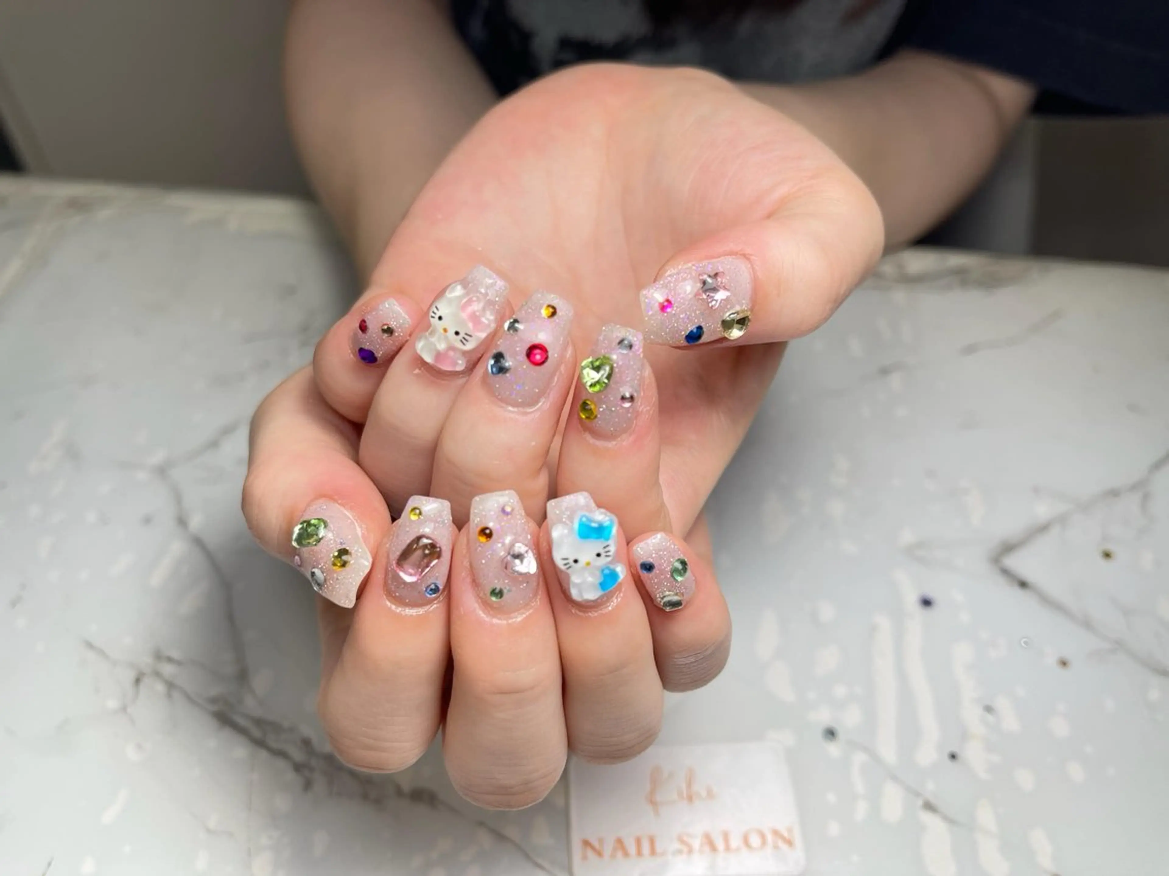 hand💕ワンカラー/ラングラデーションパーツ付け放題60分の写真