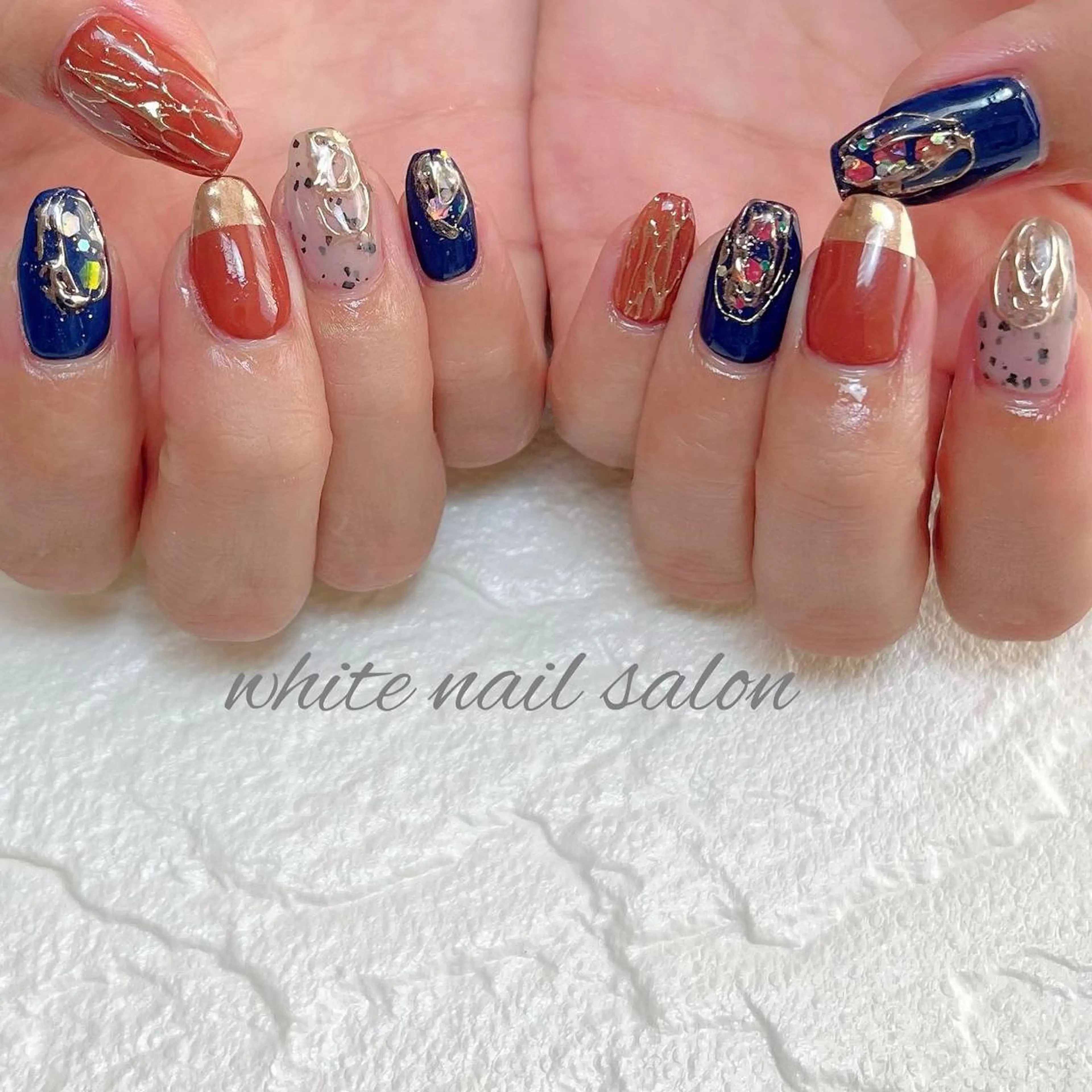 ネイル フットネイル ジェルネイル ハードジェル ラメ(グリッター) 持ち込み ハンドネイル white nail salonのネイルデザイン