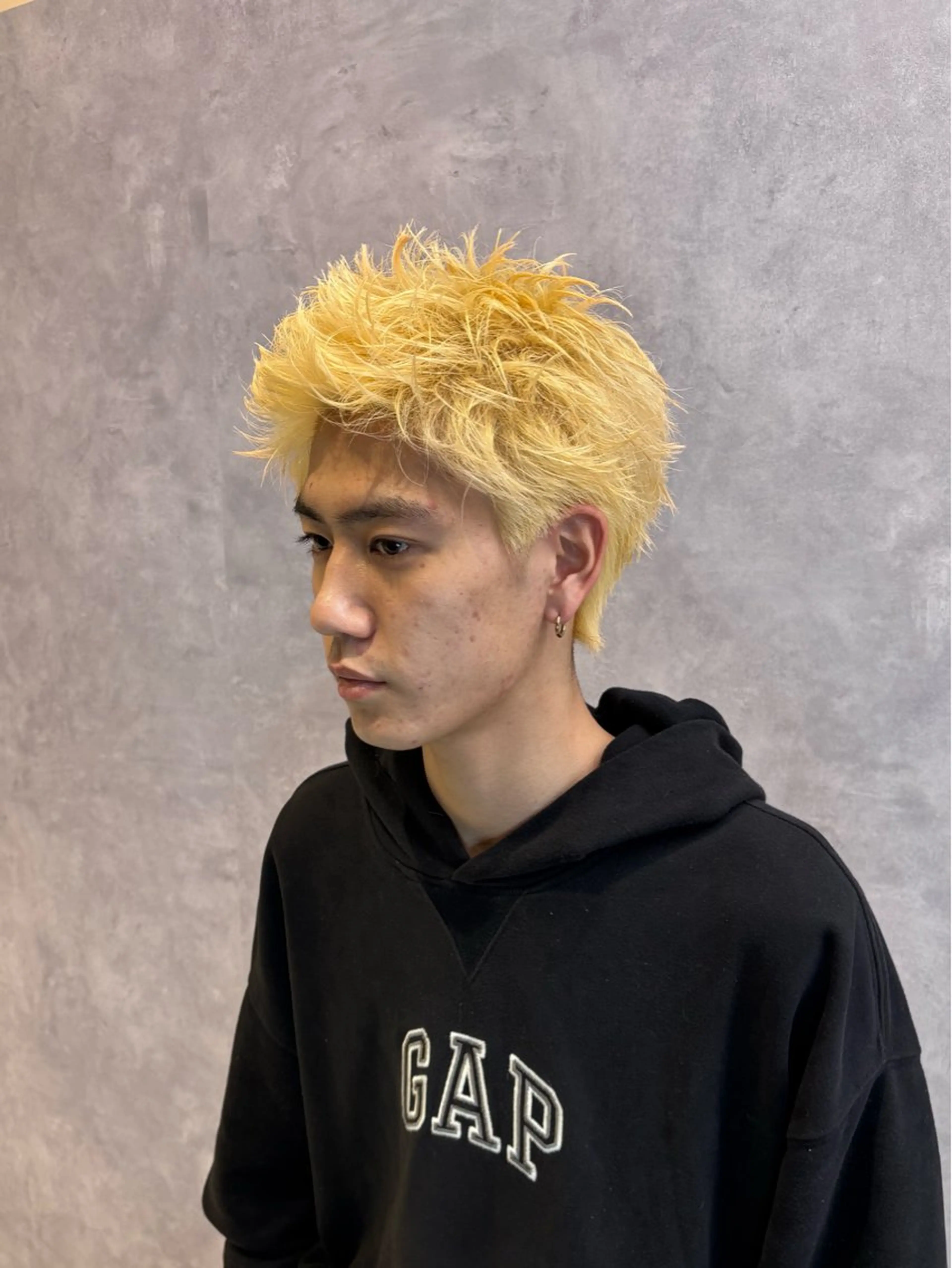 メンズカット➕ダブルカラー(ブリーチ1回)の写真