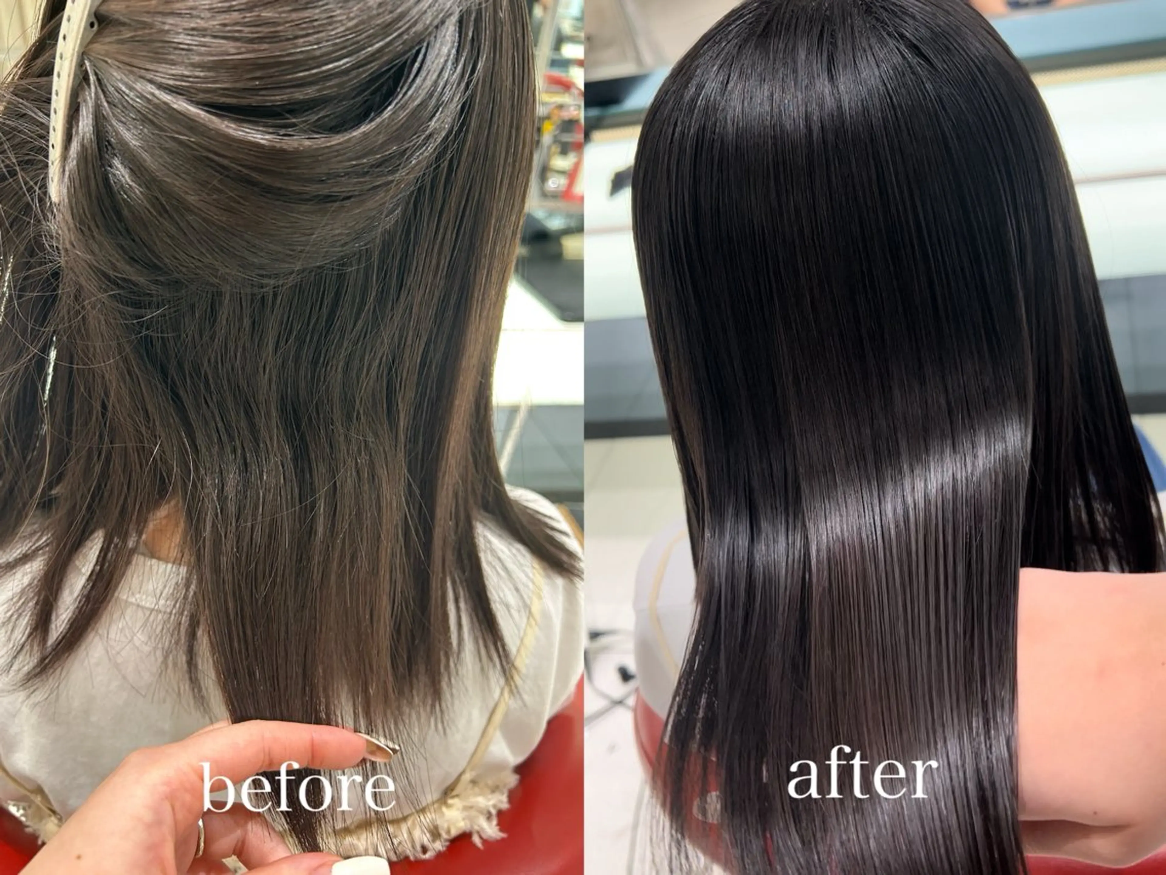 ロング 縮毛矯正 ウノプリール茶屋町店所属・Hotaru/梅田 /茶屋町のヘアスタイル