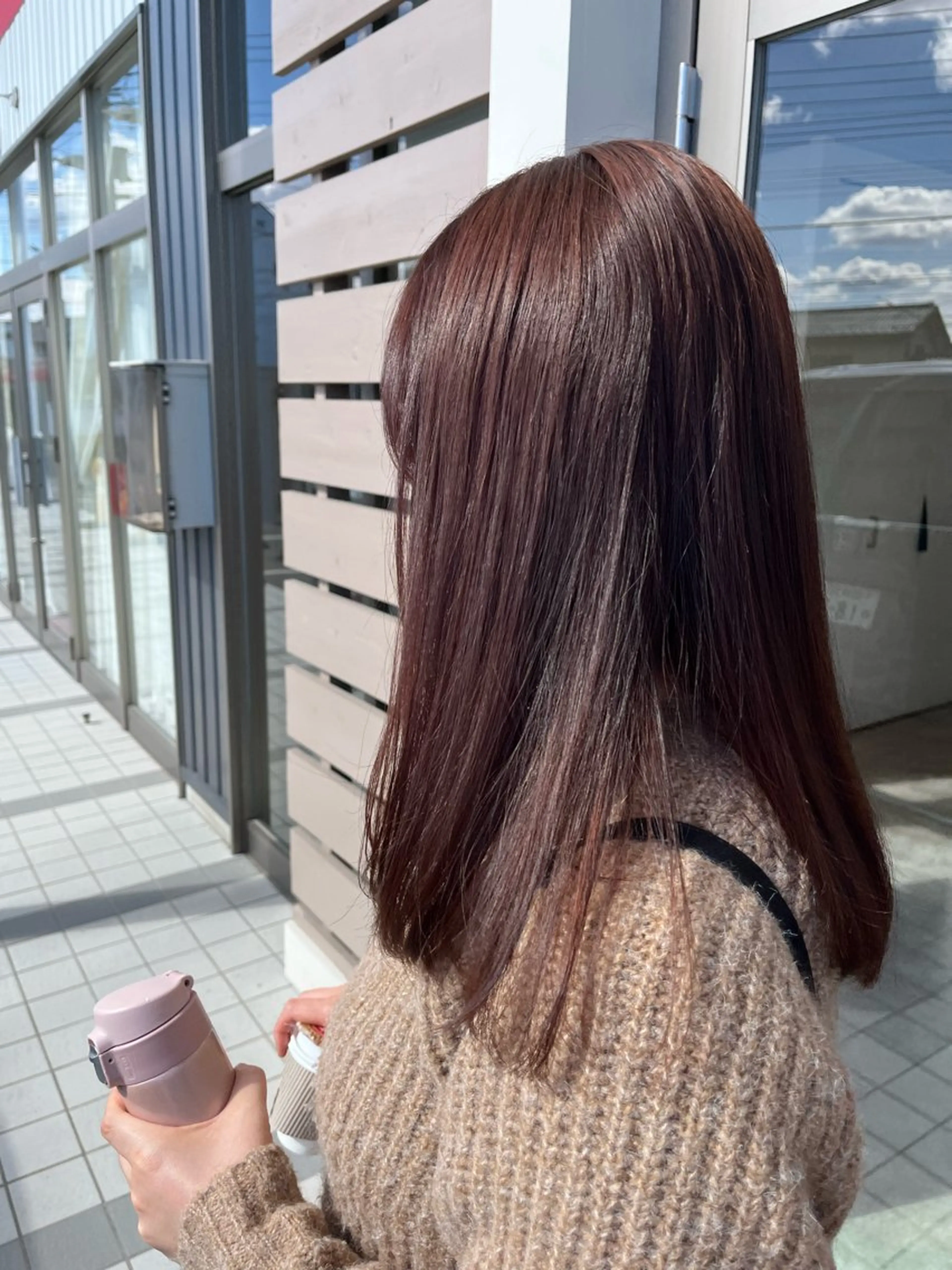 カラー ベージュカラー ピンクカラー ピンクベージュ ヘアカラー トリートメント 堀越 エリのヘアスタイル