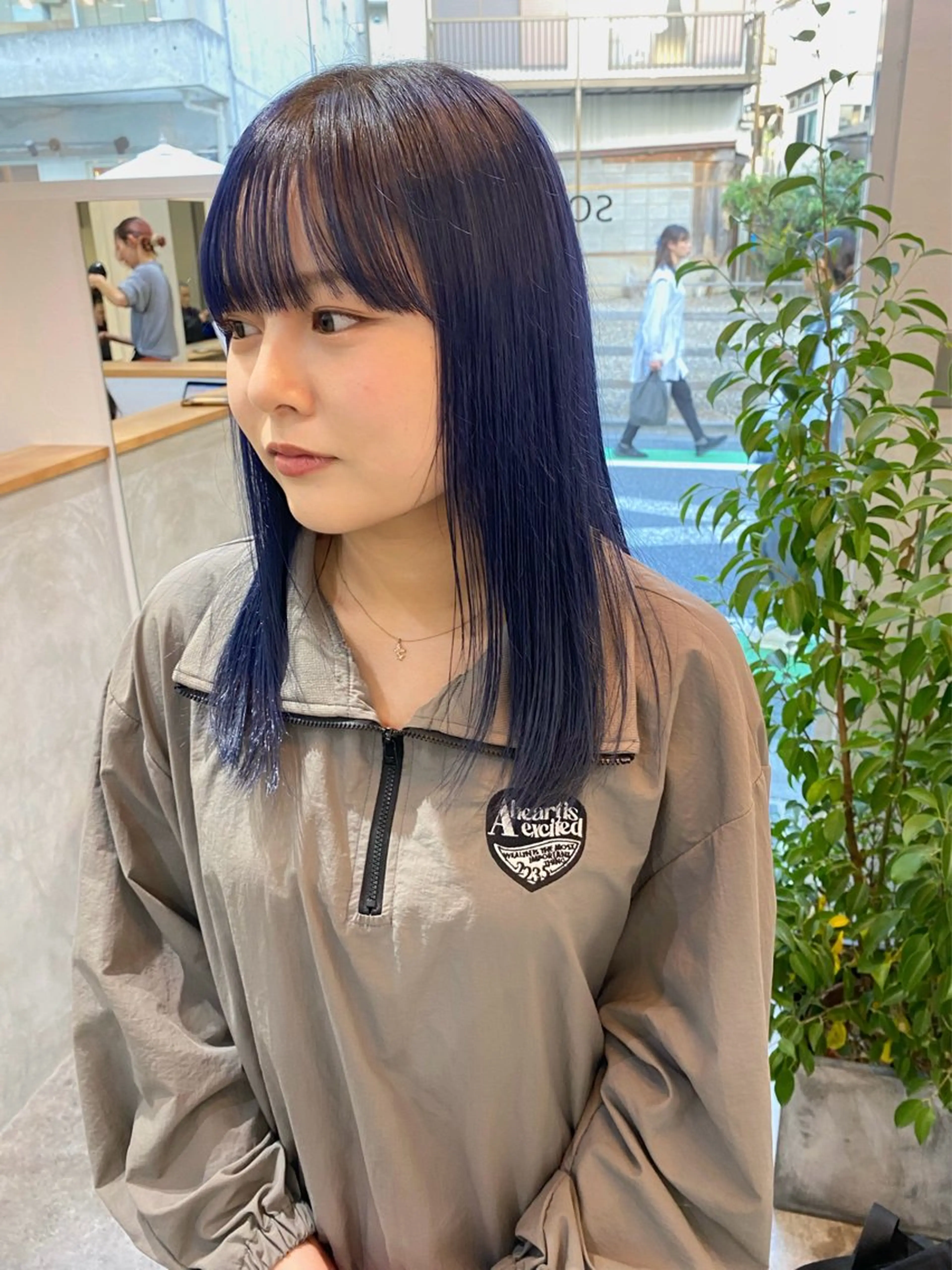 ミディアム カラー ブリーチ ダブルカラー ハイトーンカラー イルミナカラー カット ヘアカラー トリートメント 森貴裕/ベージュ/ パーマ/オリーブのヘアスタイル