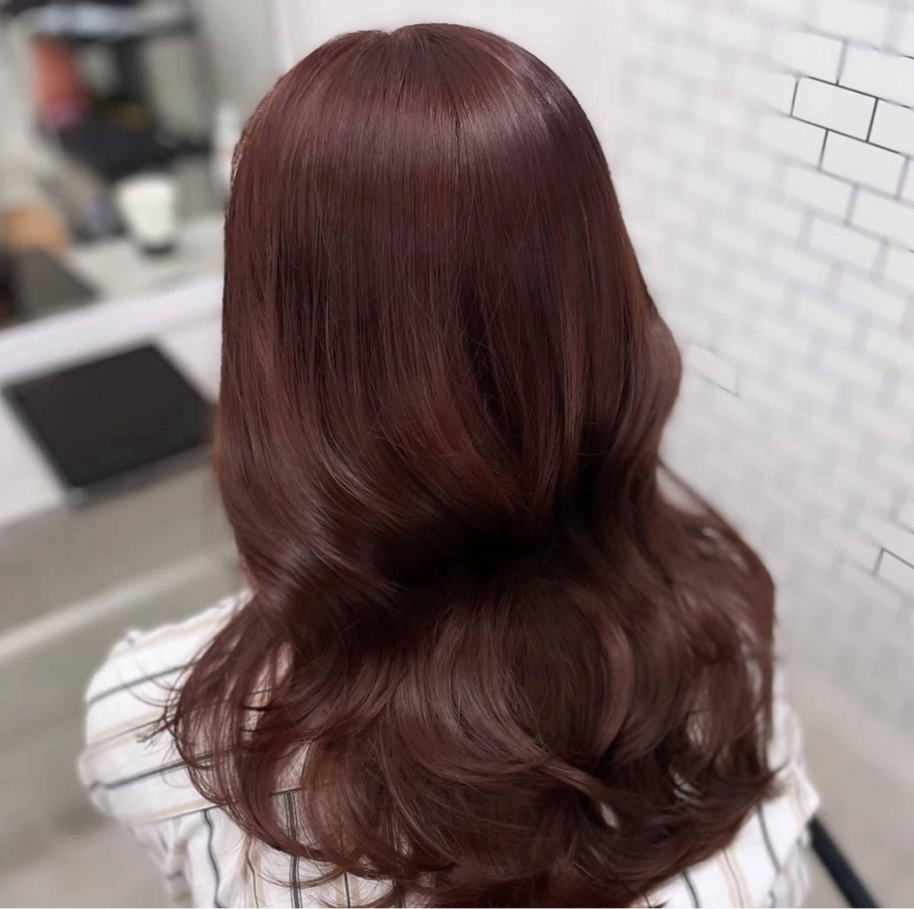 ミディアム ヘアカラー 顔まわり🎀ピンク 💖ゆうなのヘアスタイル