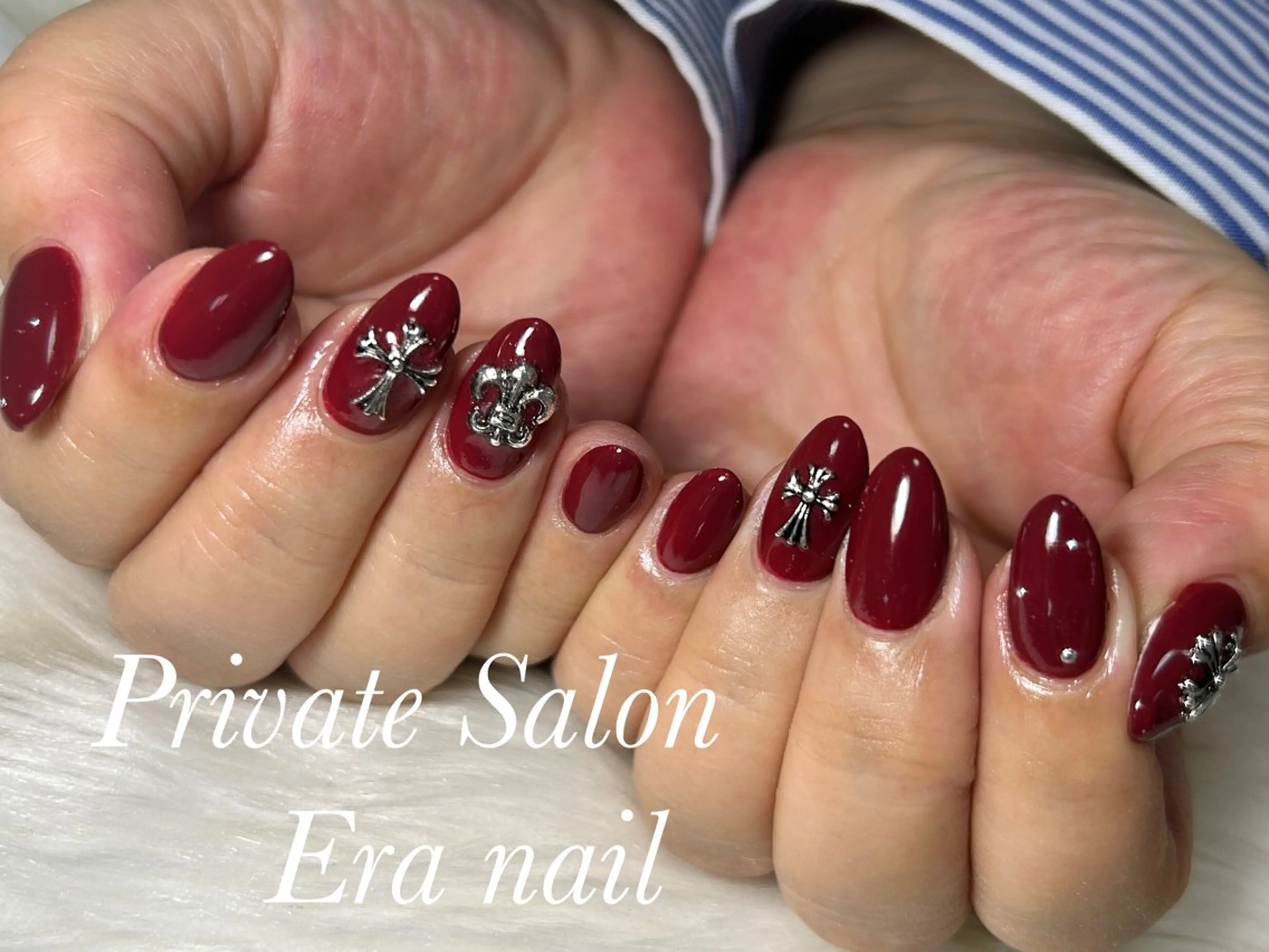 ネイル ボルドー ワンカラーネイル ハンドネイル Era nailのネイルデザイン