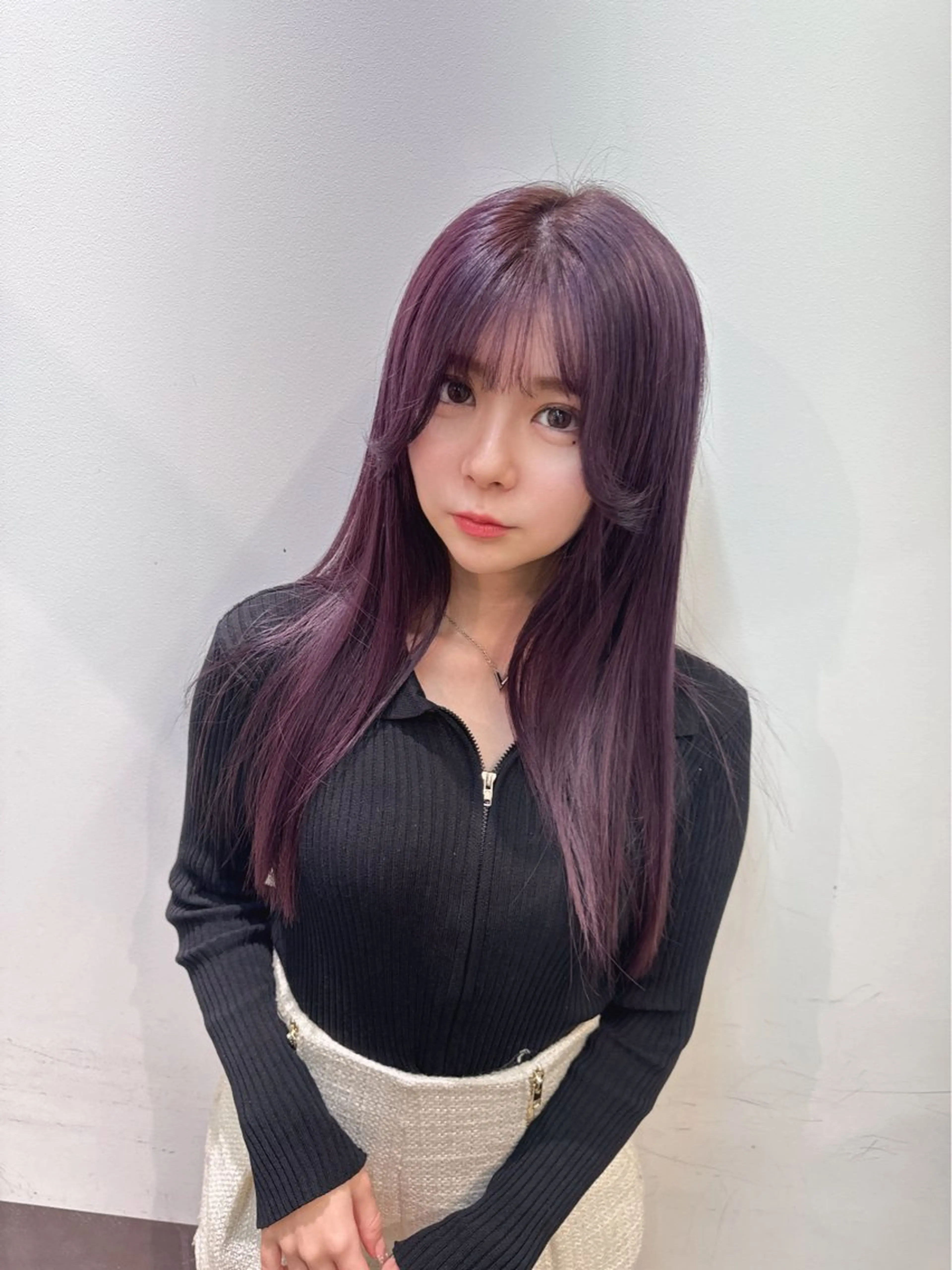 ミディアム ヘアカラー サロウィン新宿三丁目East所属・💕冬モテ×上品色気 モテヘア💕山田航介のヘアスタイル