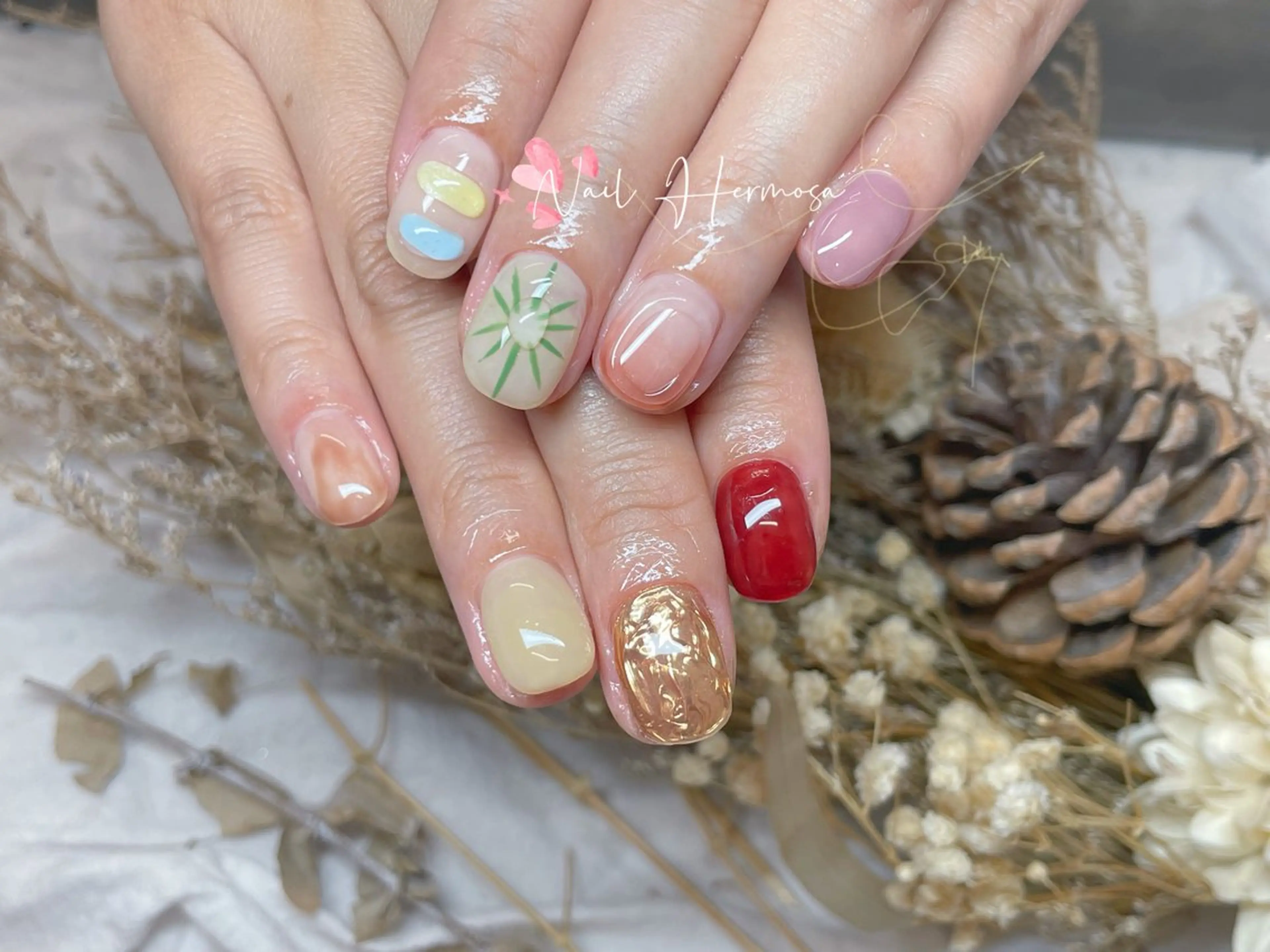 ネイル 長さ出し フラッシュネイル フットネイル ジェルネイル マグネットネイル ハンドネイル ネイル エルモサのネイルデザイン