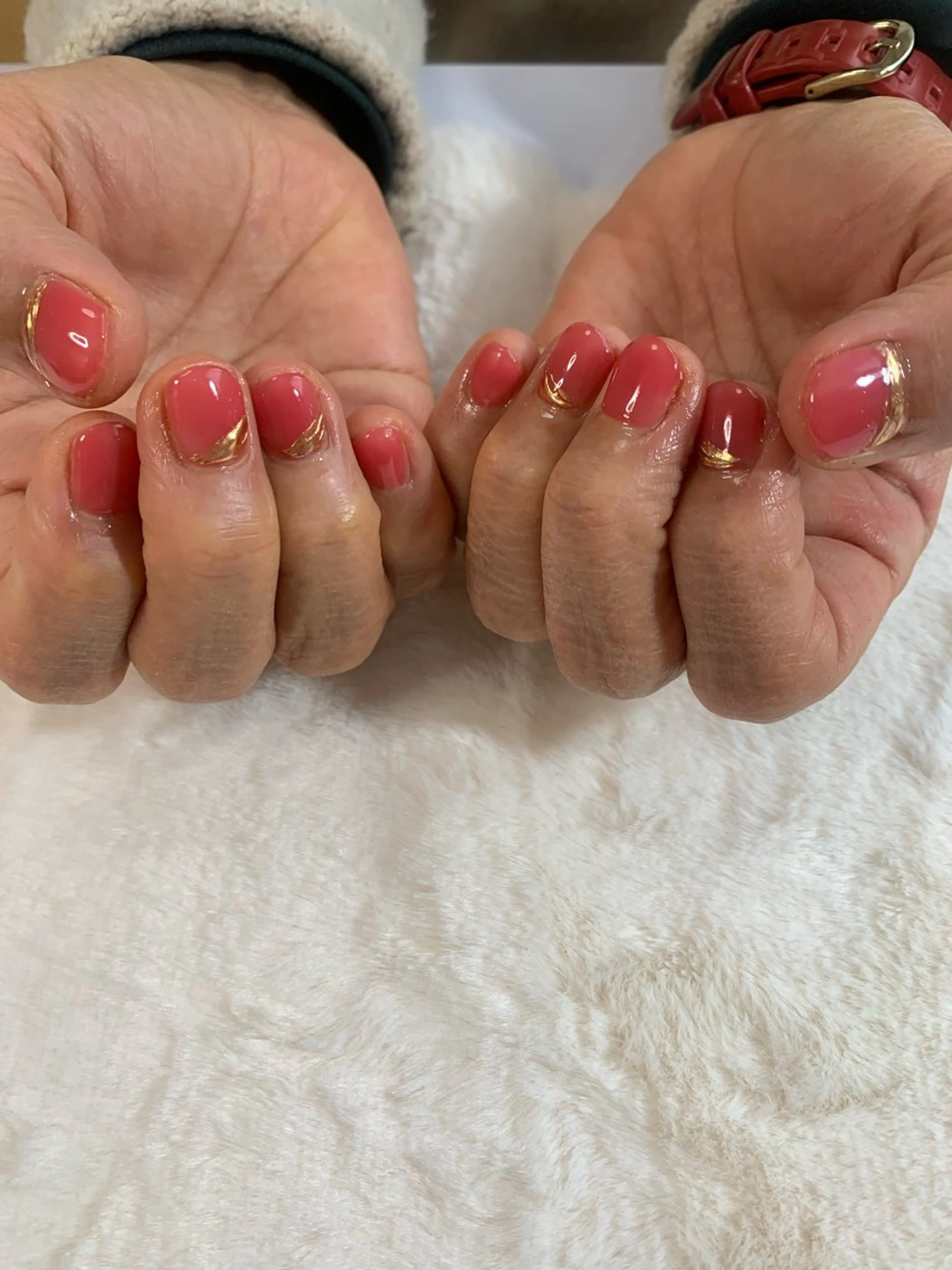 ネイル ミラーネイル ピンク 北川 恭子のネイルデザイン