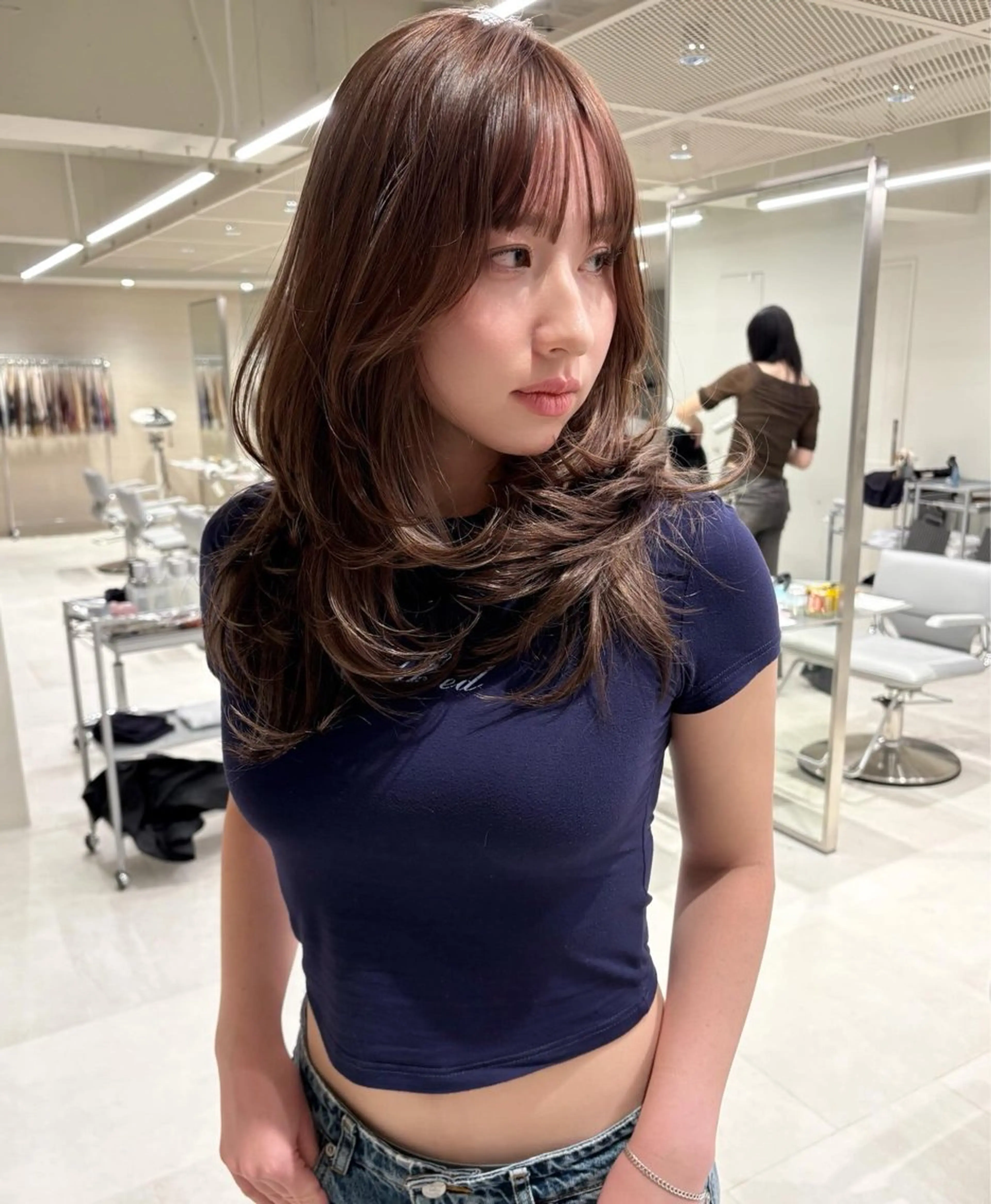 ロング カラー ベージュカラー ハイライトカラー ハイライト レイヤーカット ショートカット募集中 /NAGISAのヘアスタイル
