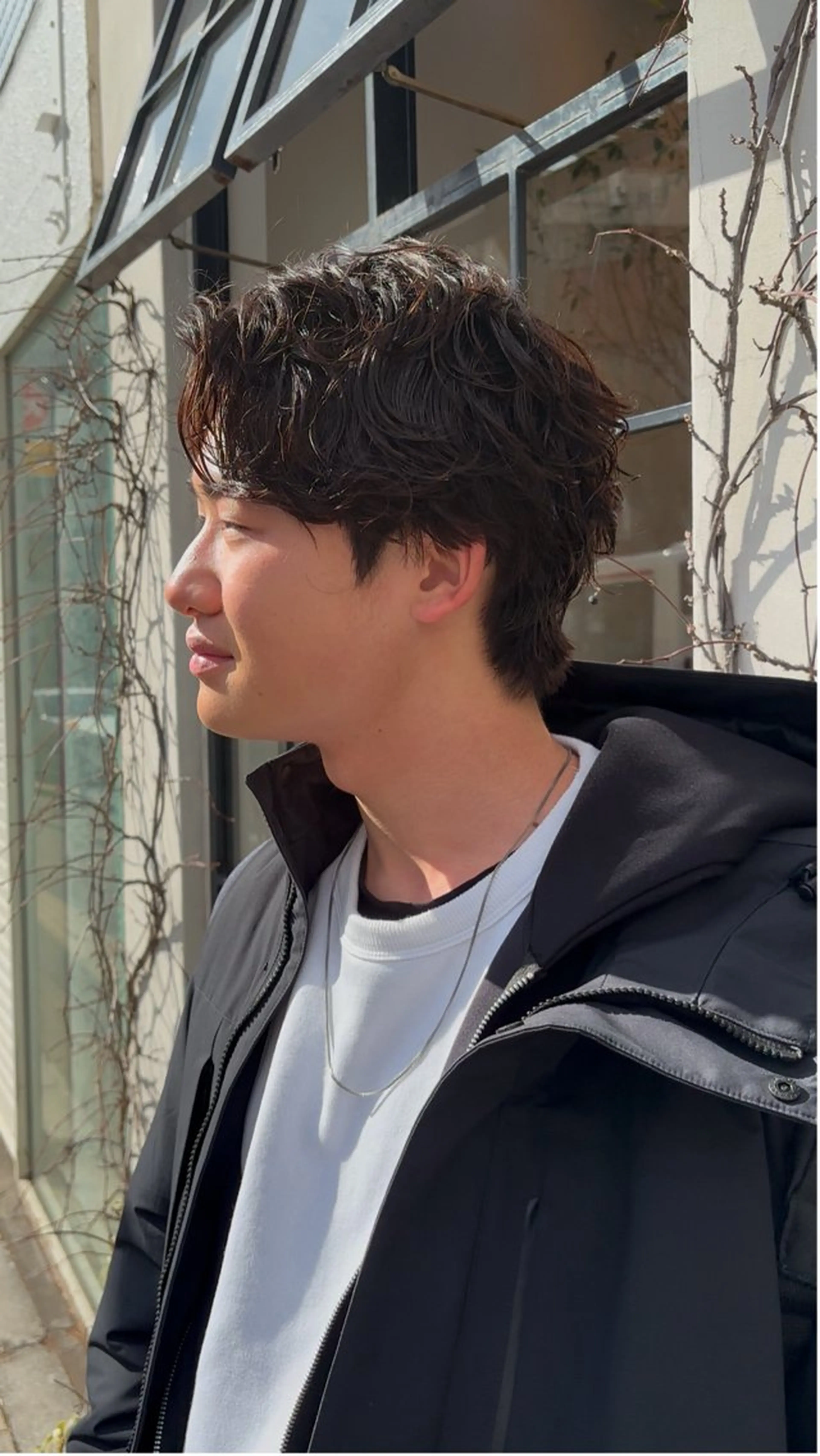 ショート パーマ メンズ センターパート フェザーパーマ メンズパーマ ショートヘア ニュアンスパーマ 三鷹/メンズヘア/ メンズパーマ/トナミのヘアスタイル