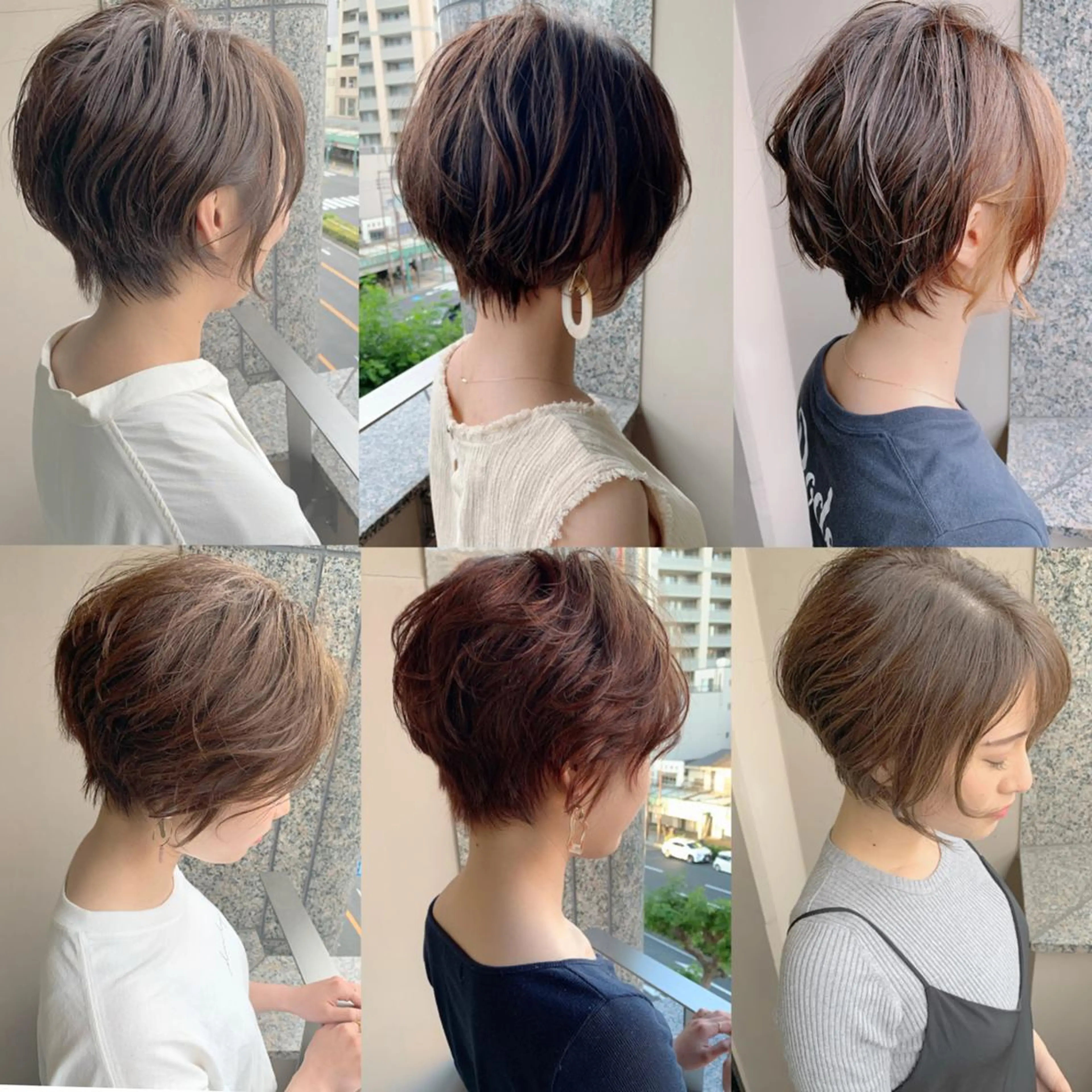 ショート カラー パーマ ヘアアレンジ 丸みショート アッシュ アッシュブラウン ベージュカラー 黒髪 カット N°sopo 札幌大通のヘアスタイル