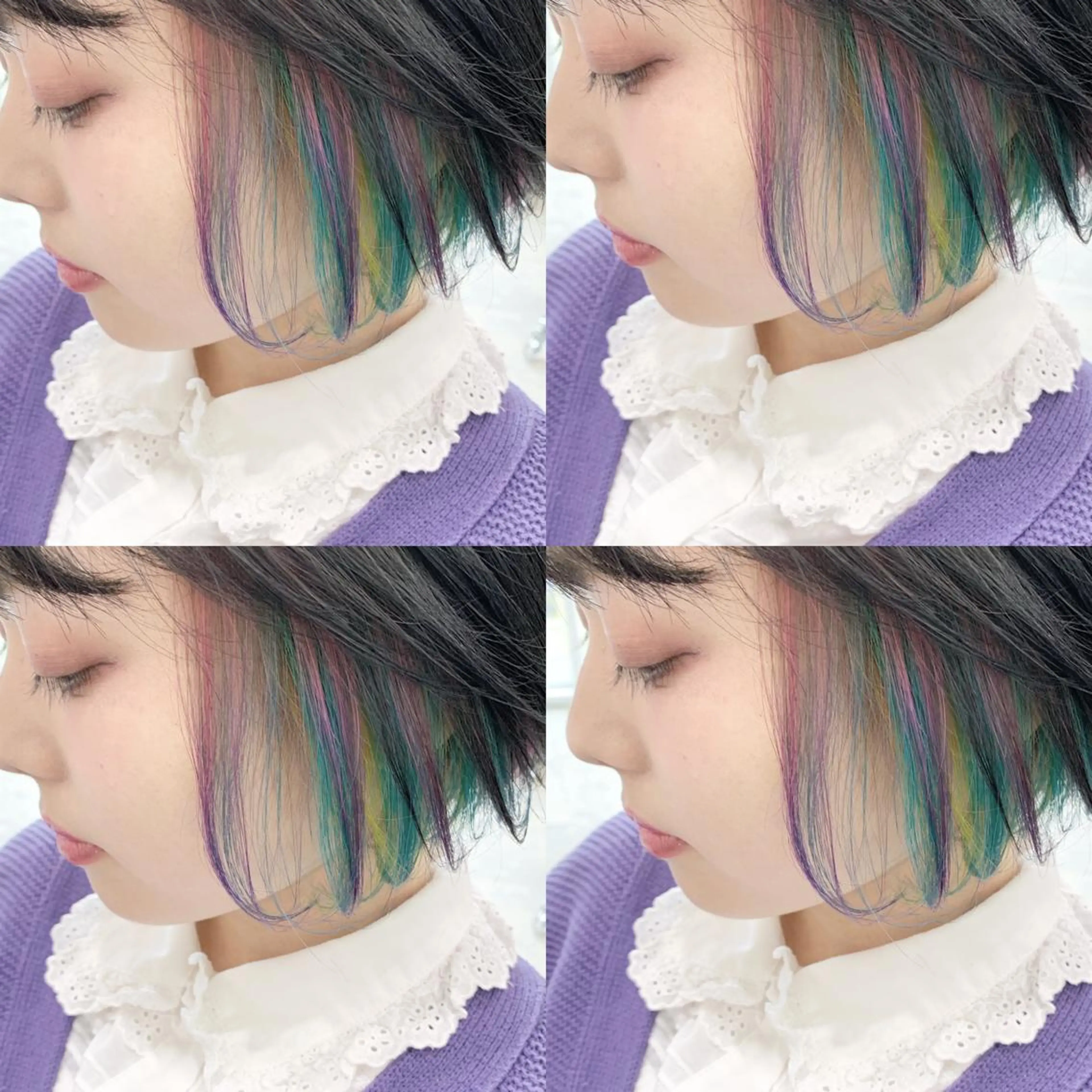 ショート カラー ヘアアレンジ ユニコーンカラー 垢抜け案内人 鈴木聖矢✂️のヘアスタイル