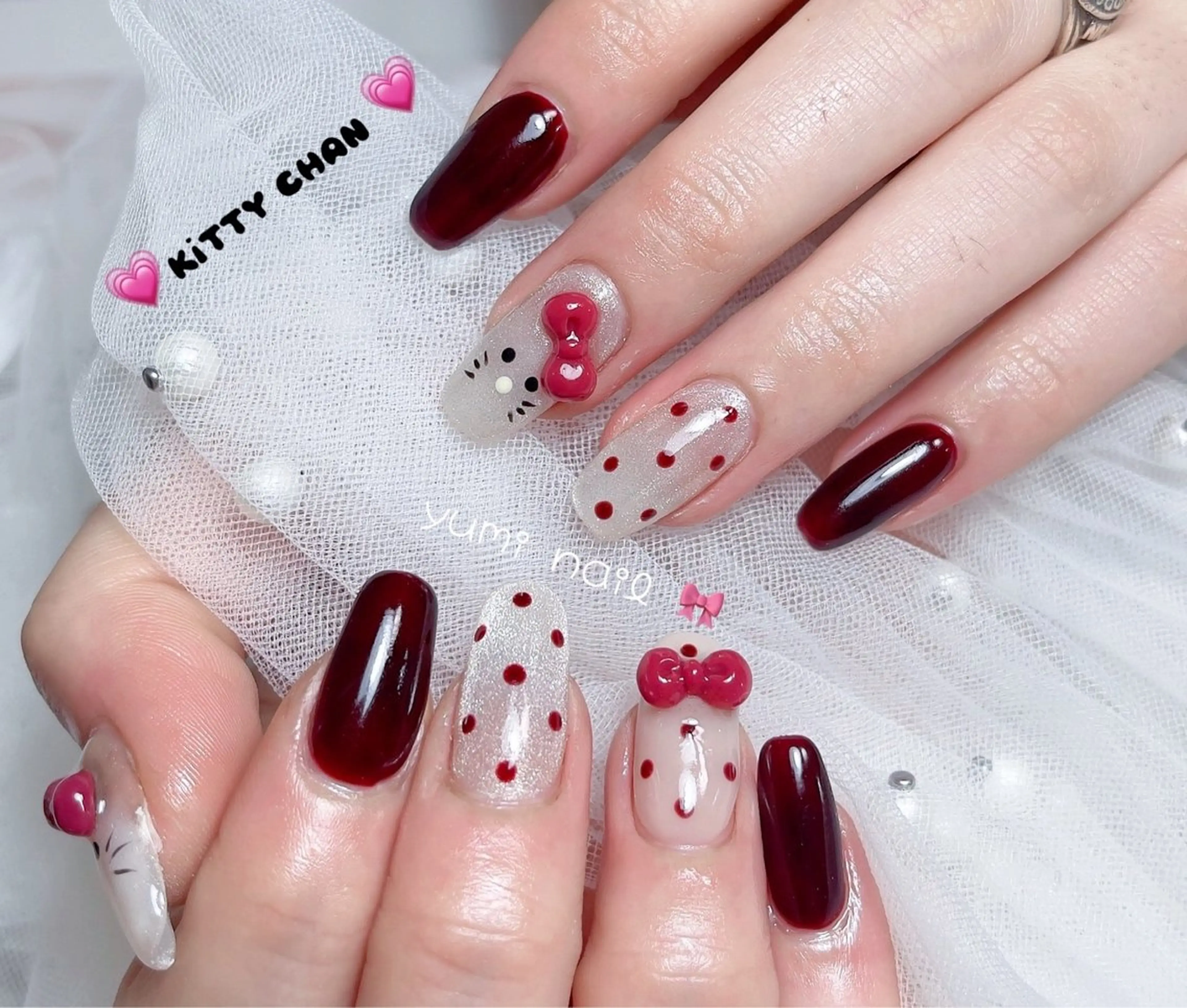 ネイル ハンドネイル 𝐲𝐮𝐦𝐢🎀 長さ出しデザイン専門のネイルデザイン