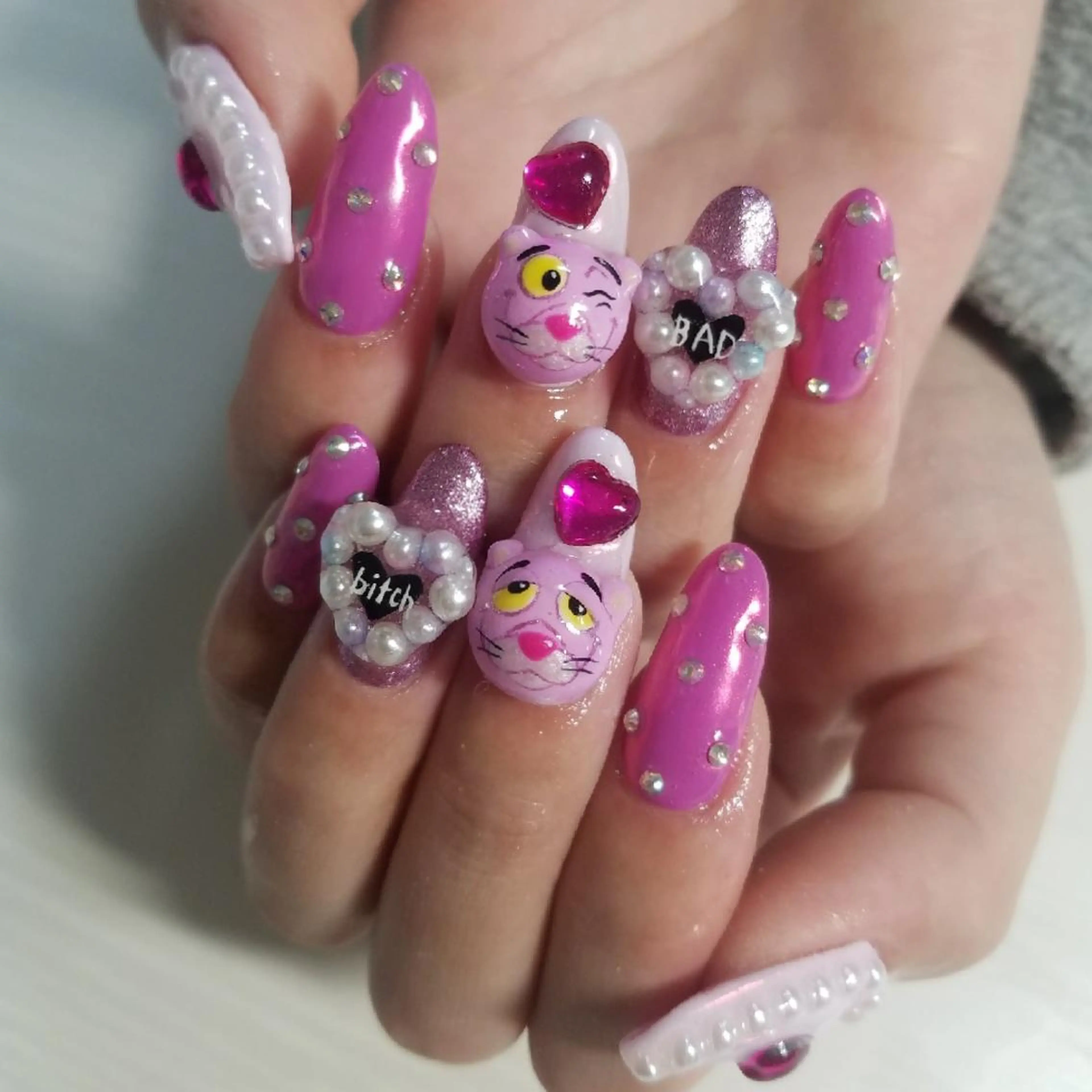 ネイル ピンク スカルプネイル   MAKI NAILのネイルデザイン
