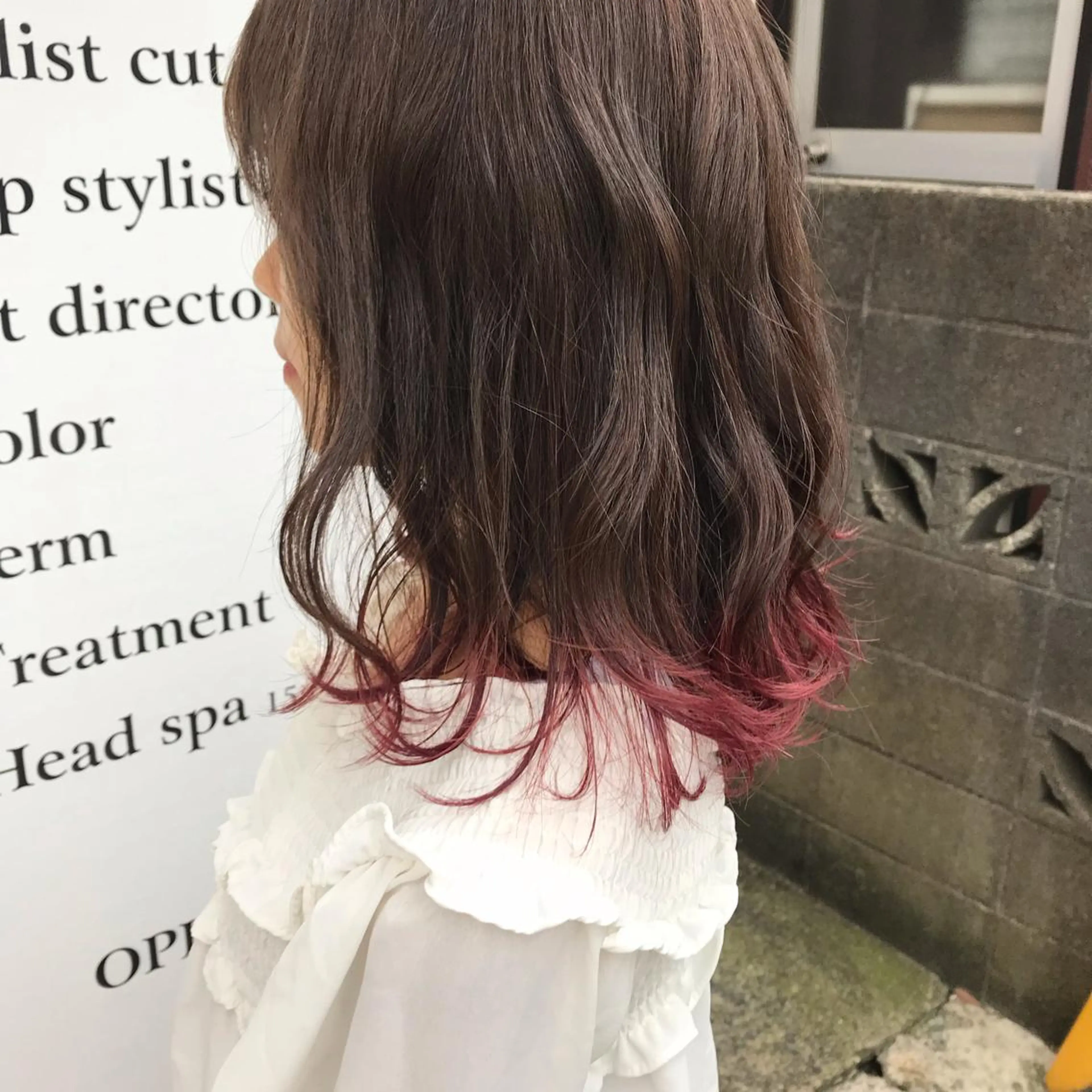 ミディアム riho/ブリーチ/ デザインカラー/辻堂のヘアスタイル