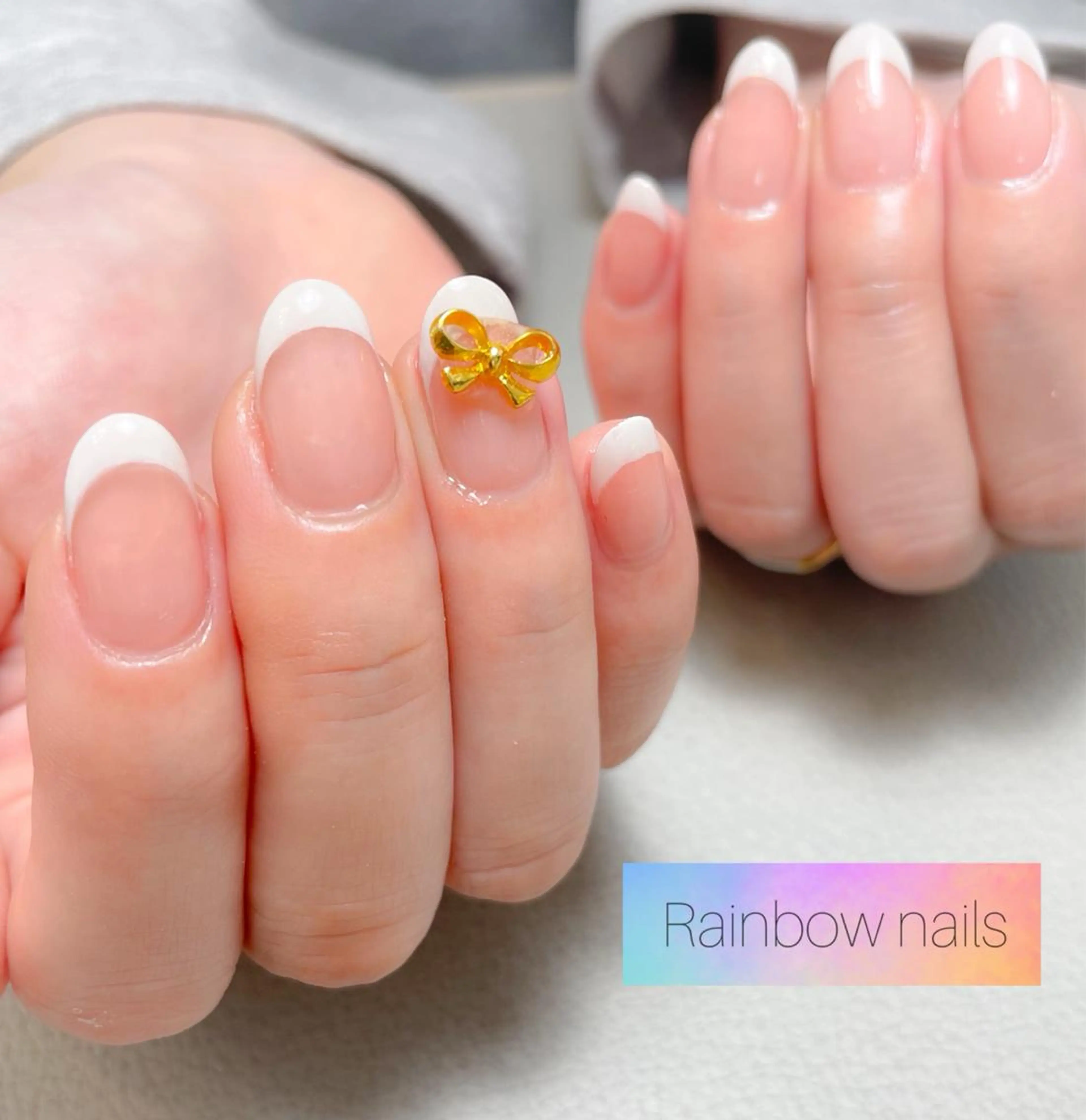 ネイル ハンドネイル Rainbow nailsくろちゃんのネイルデザイン