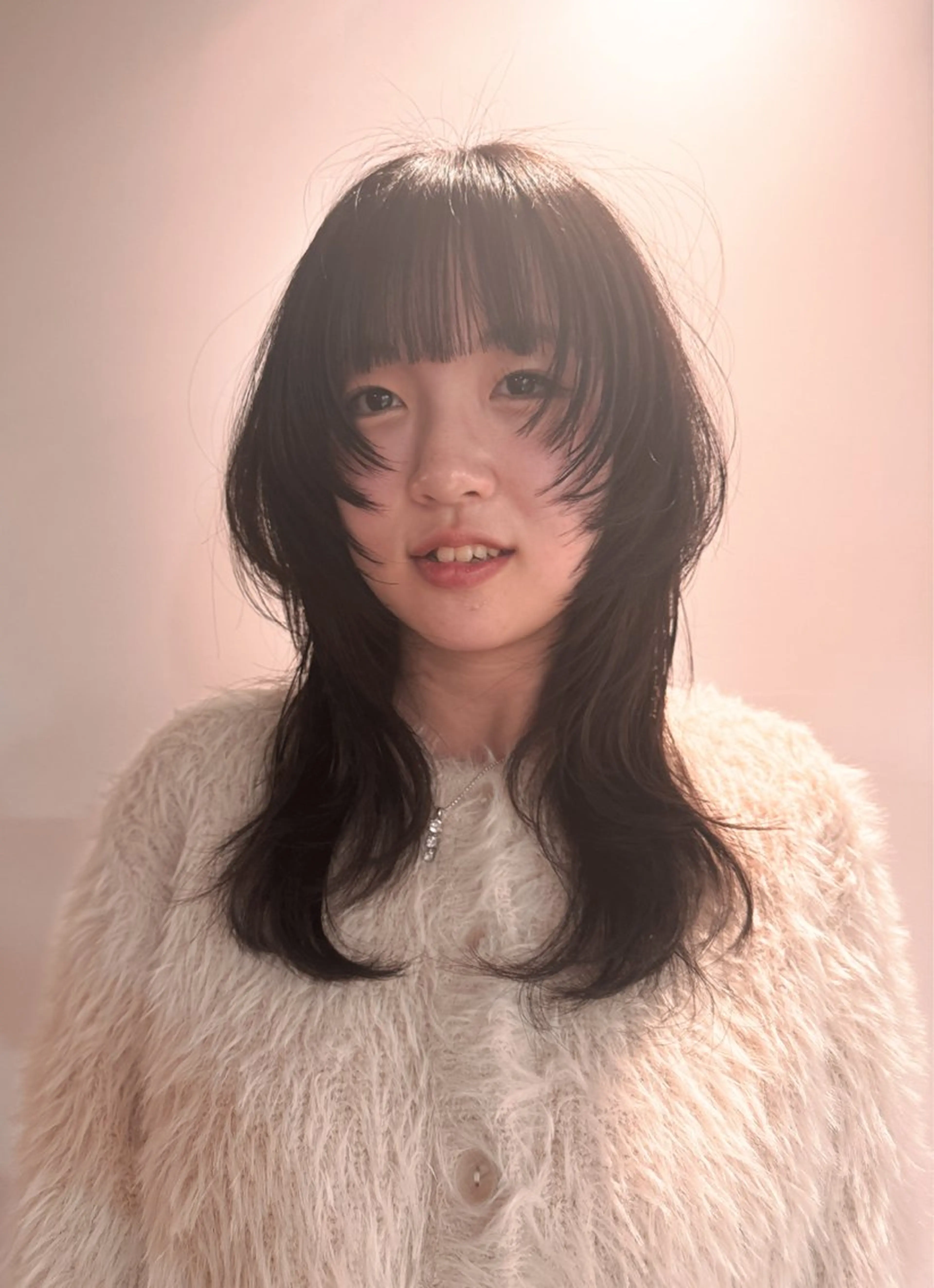 ロング カラー レイヤーカット カット ヘアカラー saki/ハイトーン カラー/薬院のヘアスタイル